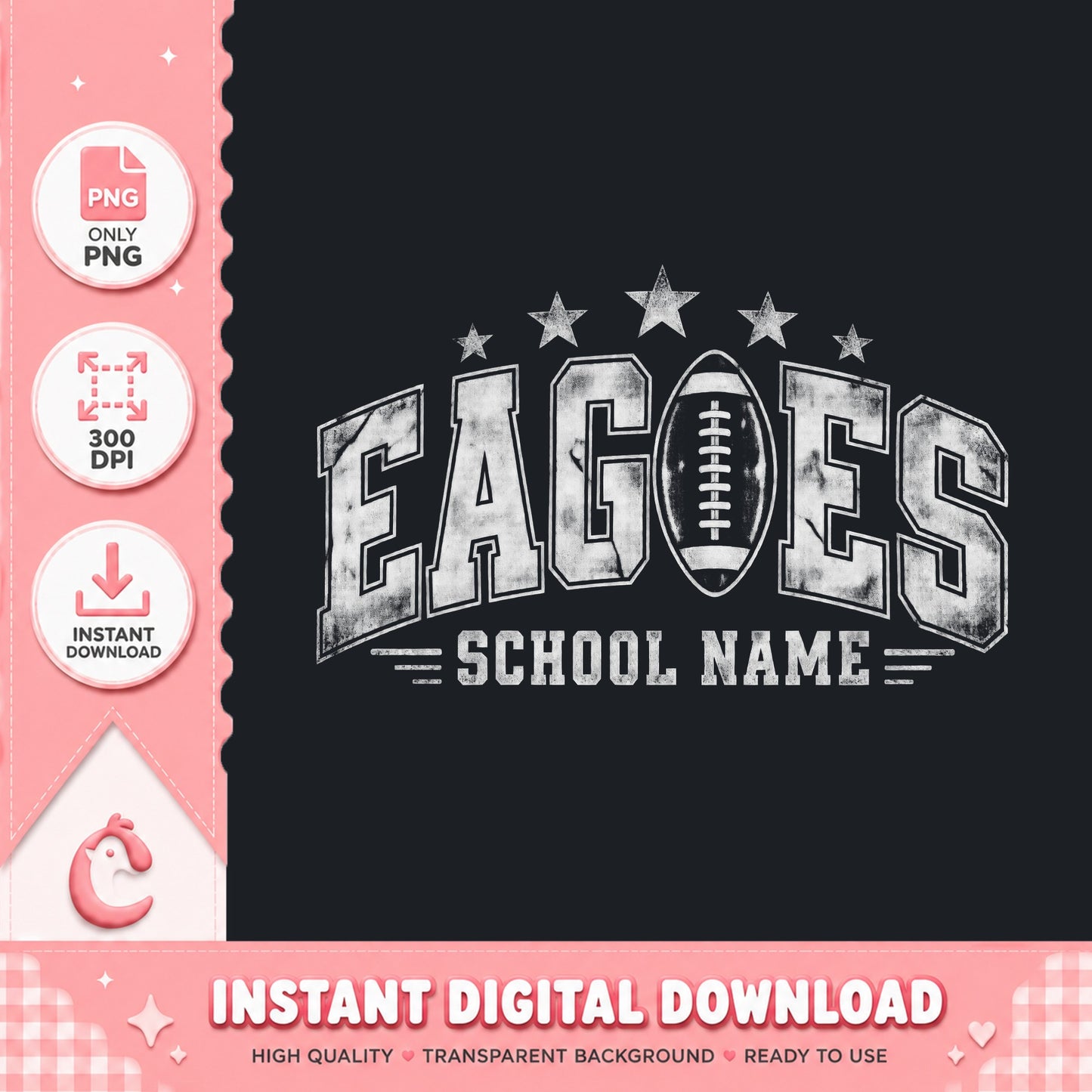 Eagles Football School Name PNG, Sports Team Spirit, PNG