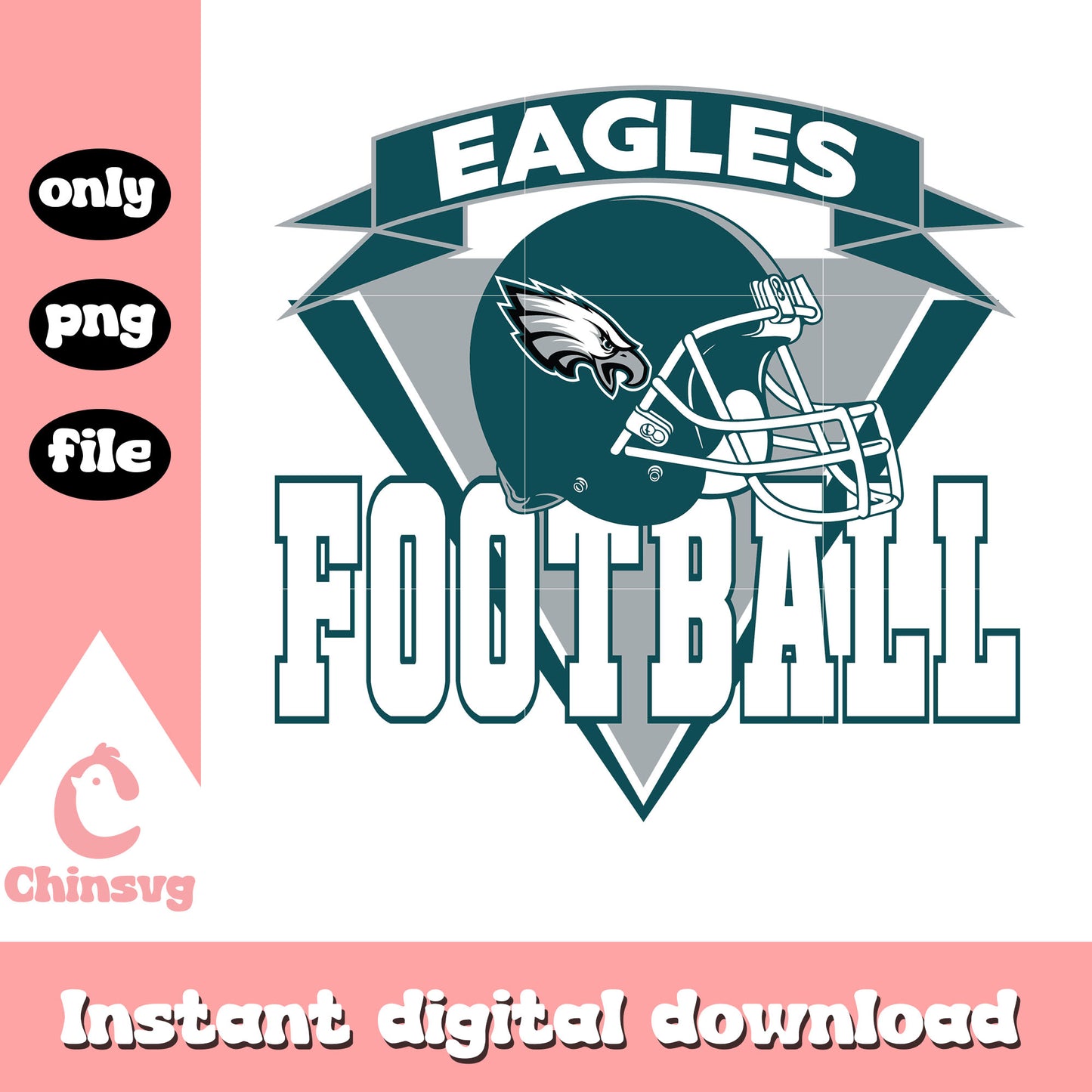 Eagles football helmet deign svg, Philadelphia Eagles games svg