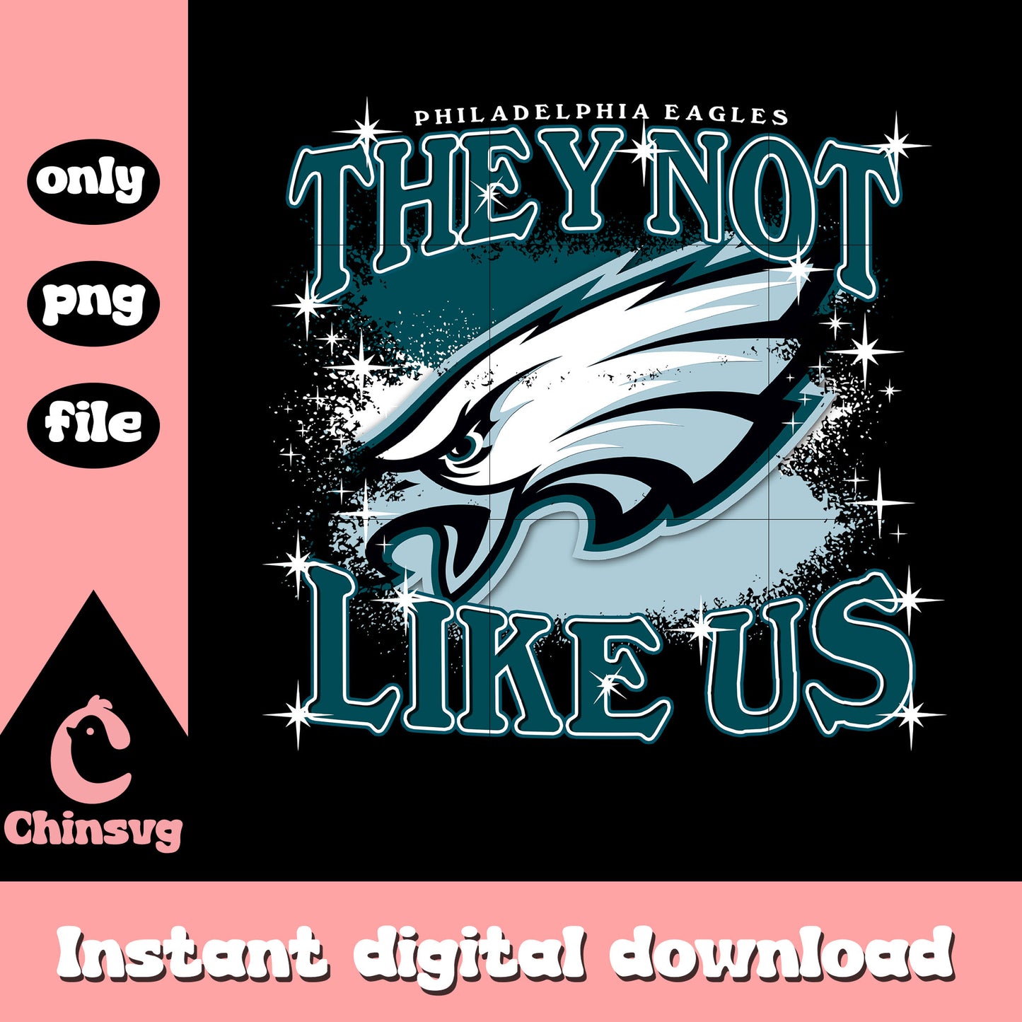 Eagles logo they not like us png, Philadelphia Eagles nfl png