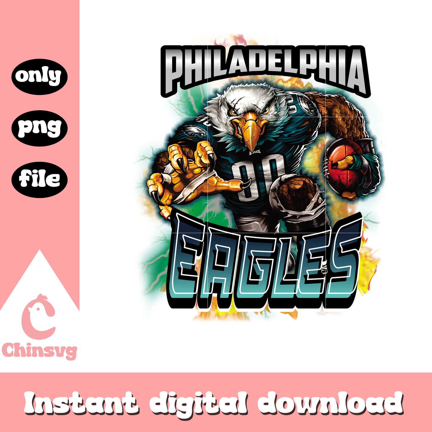 Eagles mascot design pro png, philadelphia eagles nfl png