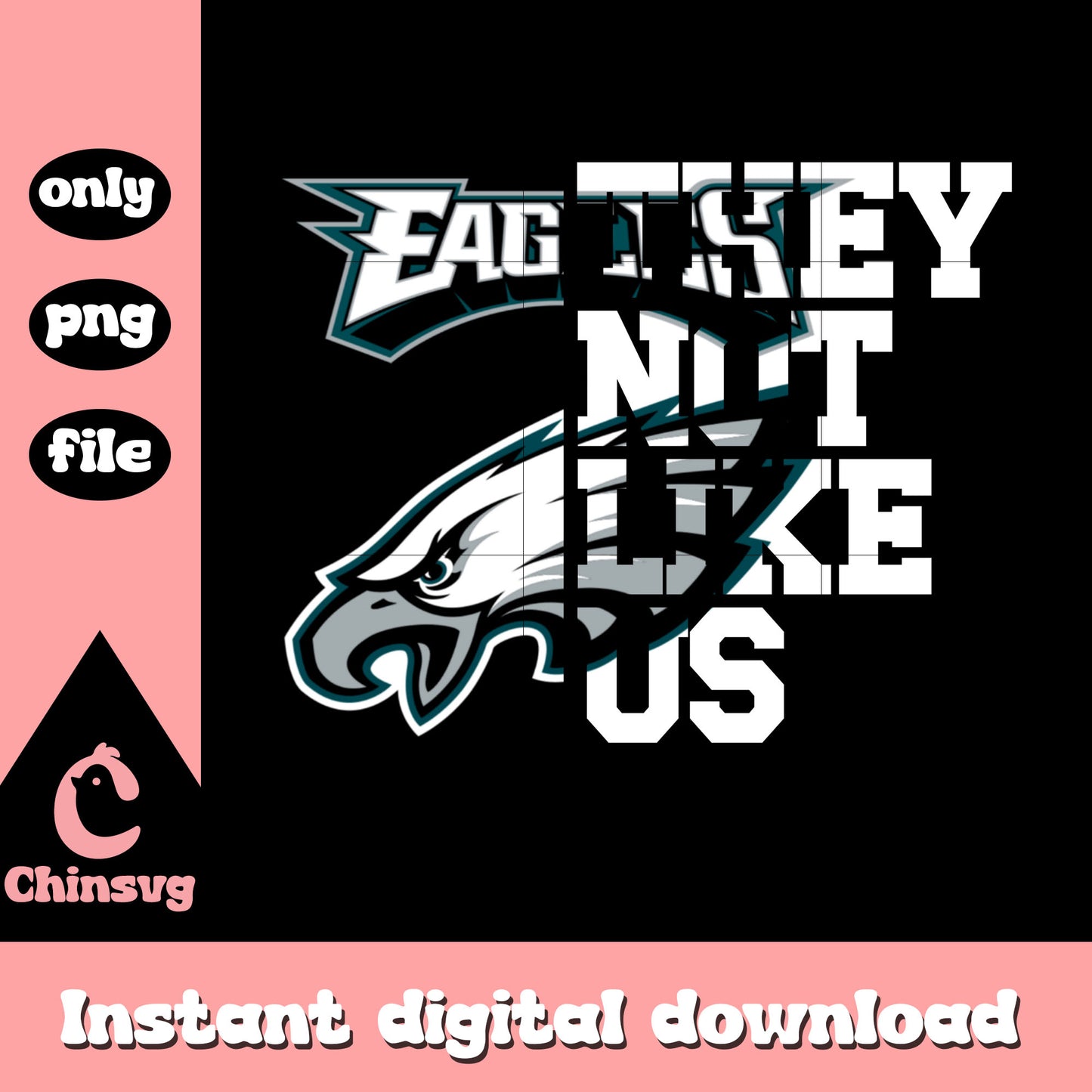 Eagles they not like us png, Philadelphia Eagles logo png