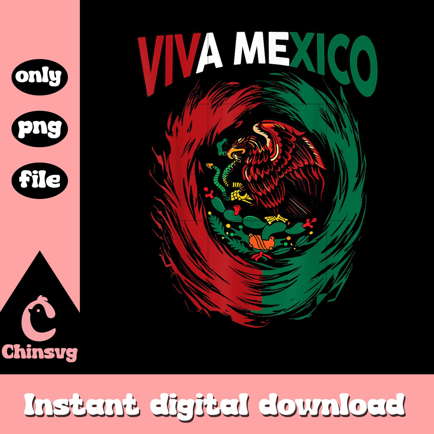 Eagle viva mexico design png, mexico independence day png