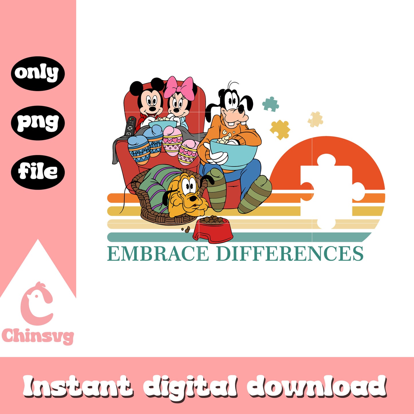 Embrace differences autism png, national autism awareness png