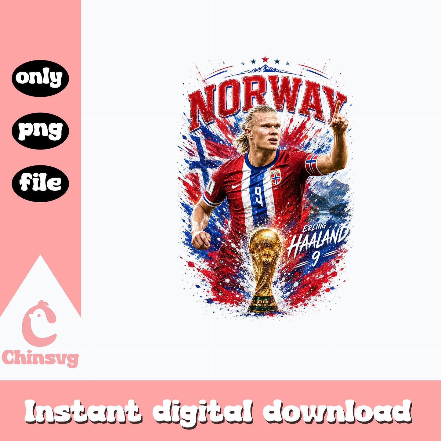 Erling Haaland Norway Football PNG, Soccer Player PNG, World Cup PNG