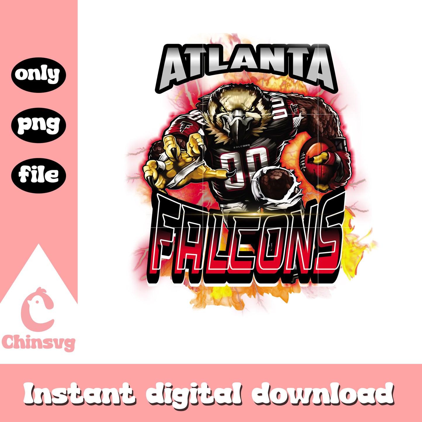 Falcons mascot design pro png, nfl atlanta falcons png