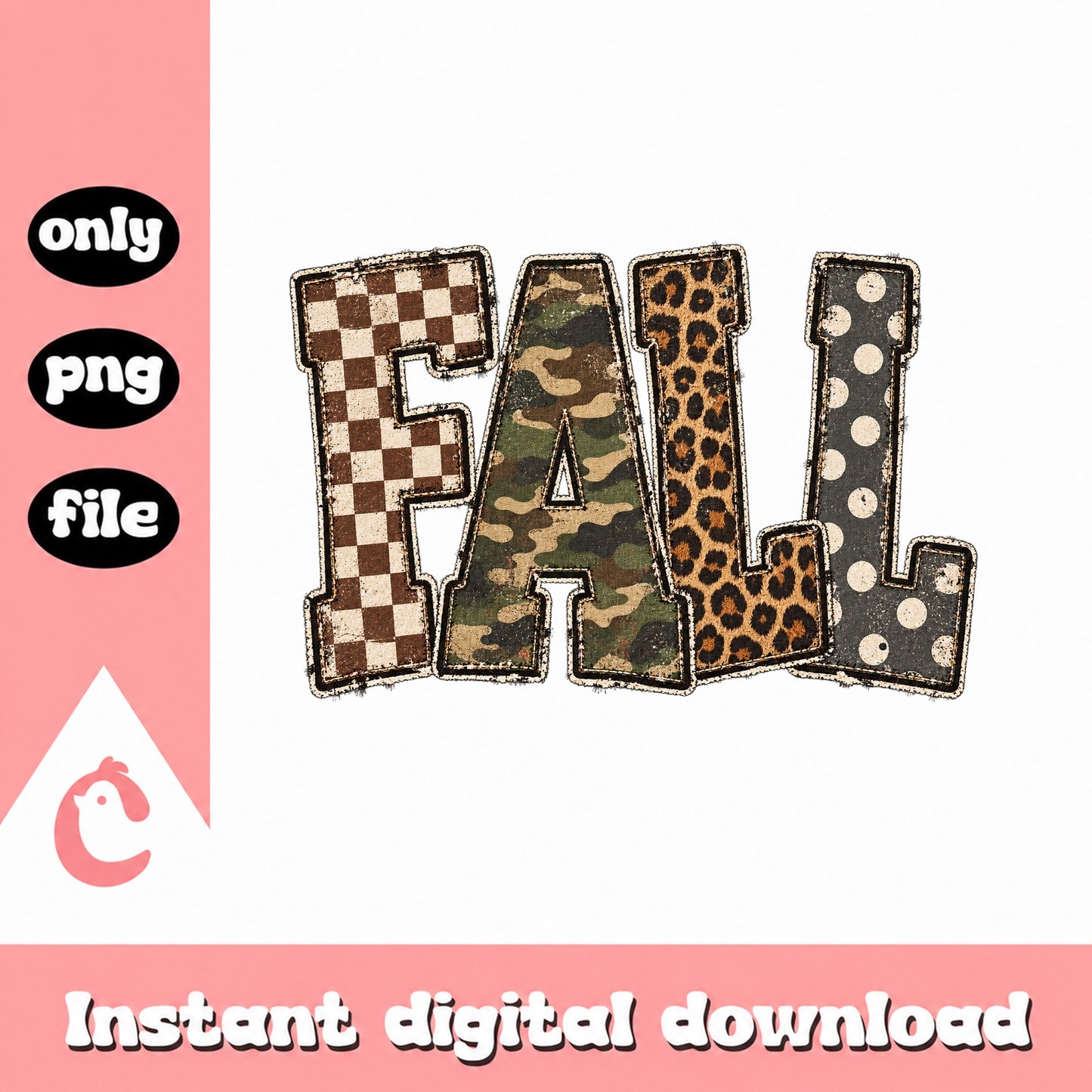 Fall Leopard Camo PNG, Autumn Sublimation Design, Instant Download PNG