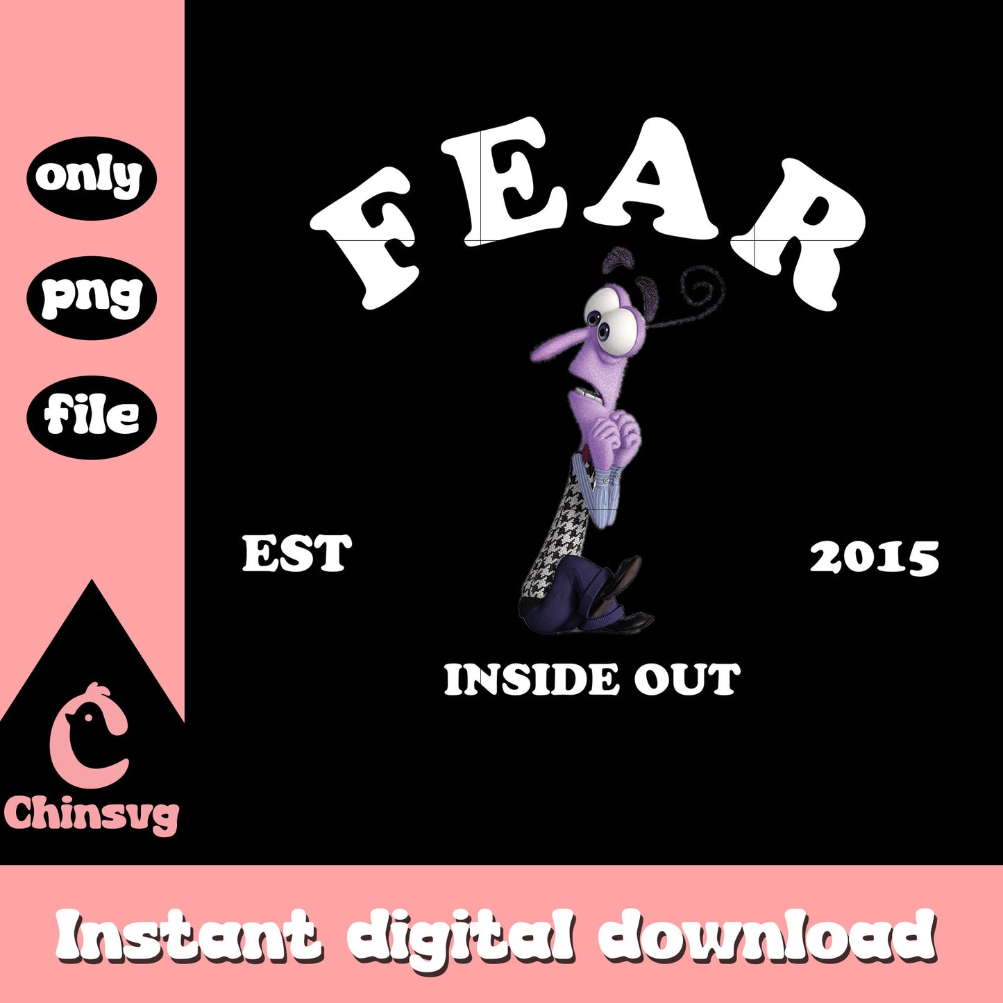 Fear est 2015 inside out design png, inside out fear png