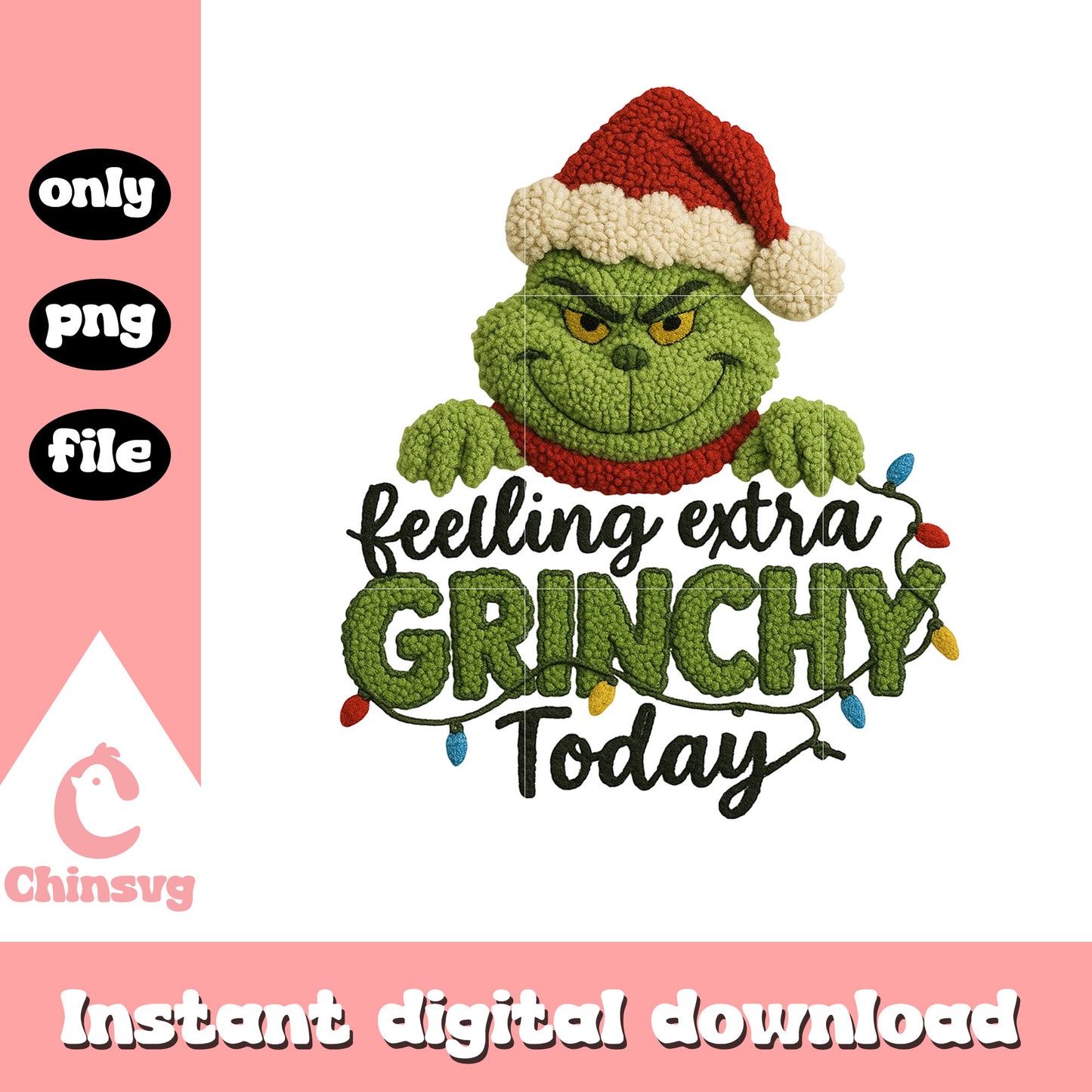 Feeling extra grinchy today png, dr seuss the grinch png