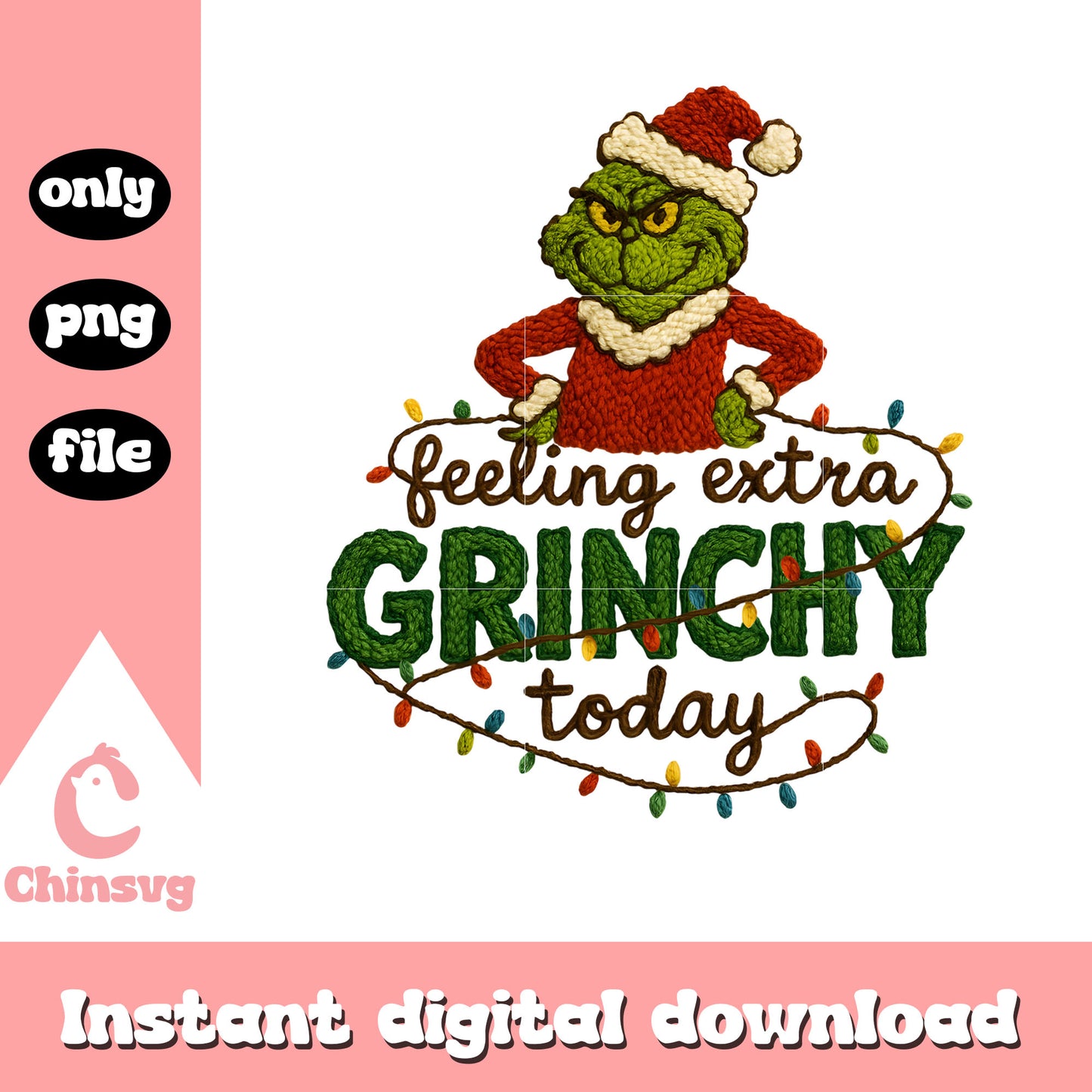 Feeling extra grinchy today png, grinch character png