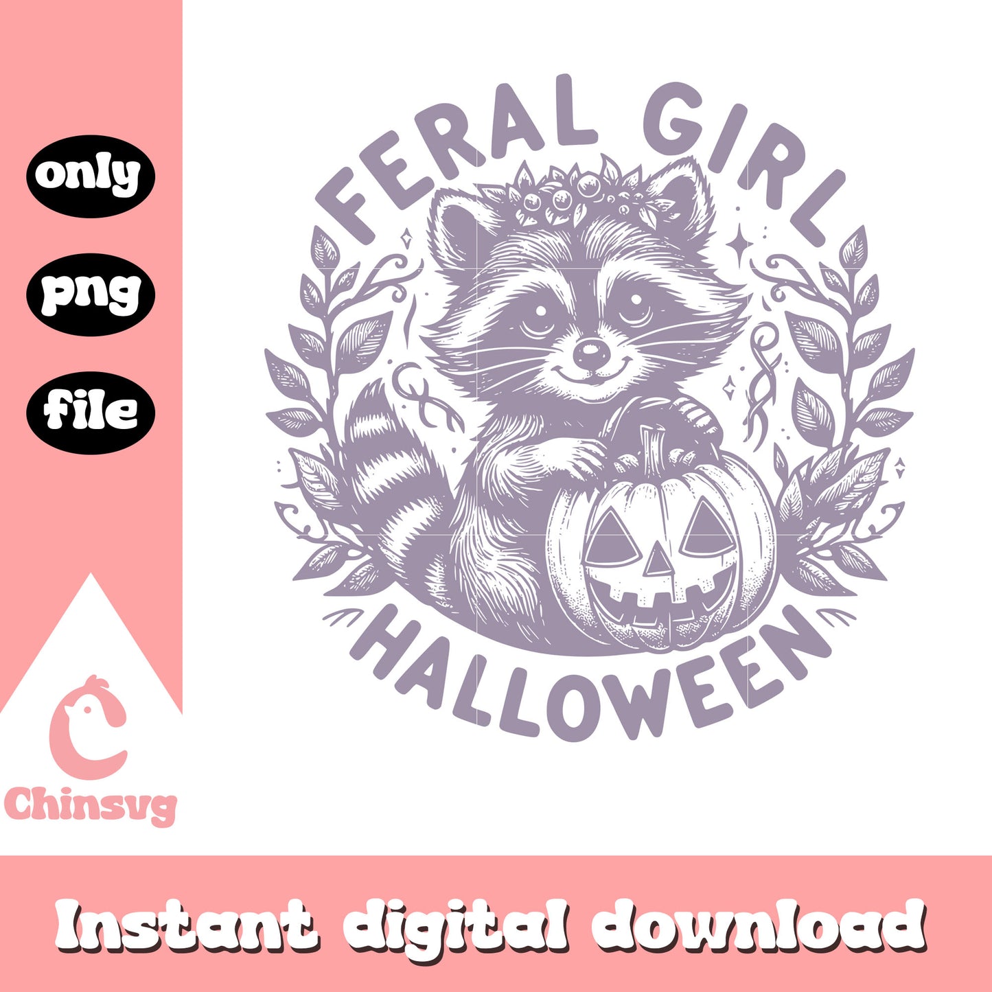 Feral girl halloween trick or treat png, halloween vibes png