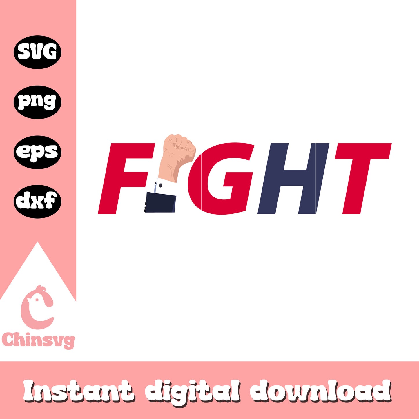 Fight trump hand design svg, donald trump fight svg, trump hand svg