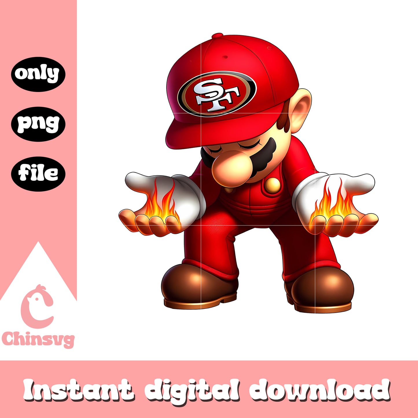 Fire mario san francisco 49ers png, san francisco 49ers logo png