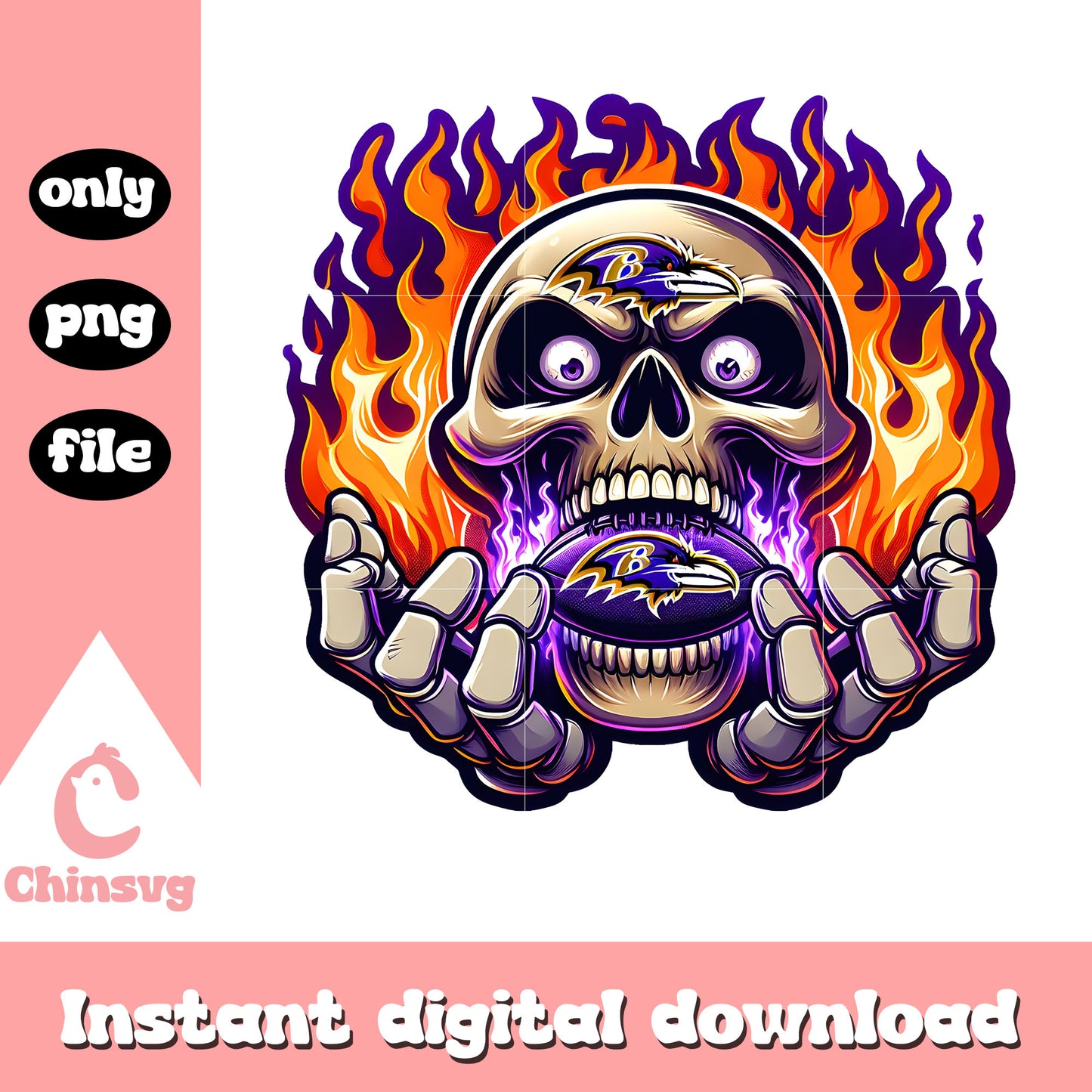 Fire purple skullcap ravens png, baltimore ravens team png