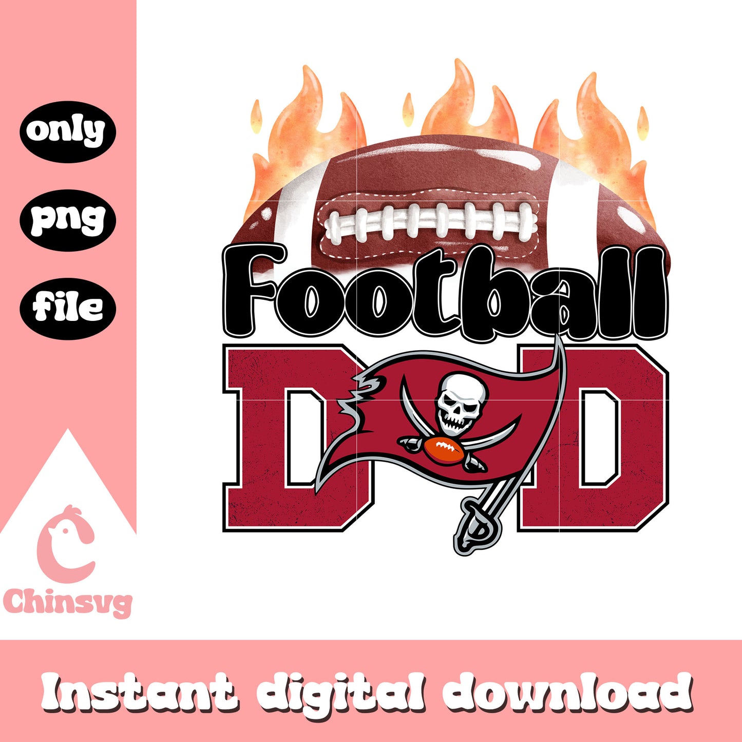 Football dad Tampa Bay Buccaneers png, football game png