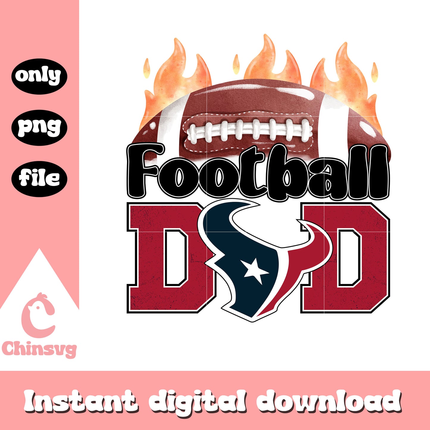 Football houston texans custom png, houston texans football png