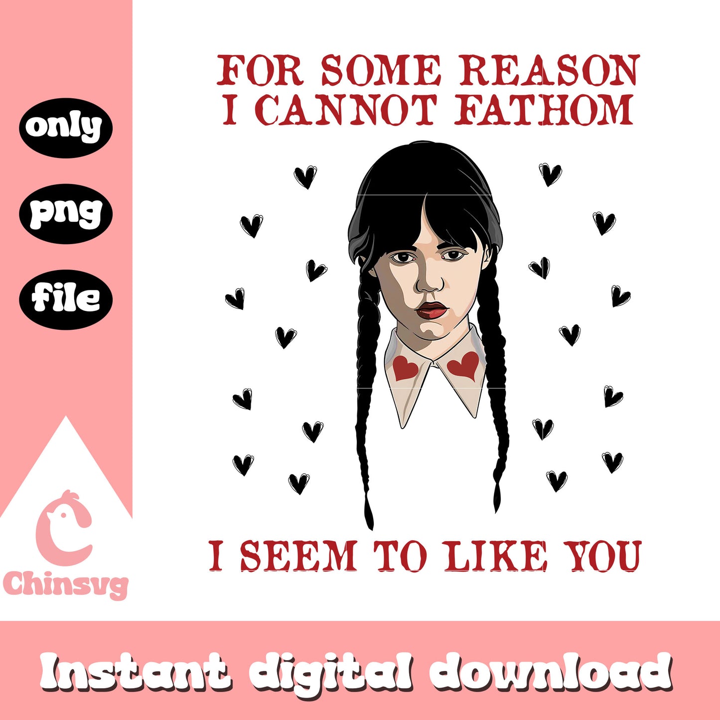 For some reason i cannot fathom png, wednesday addams face png