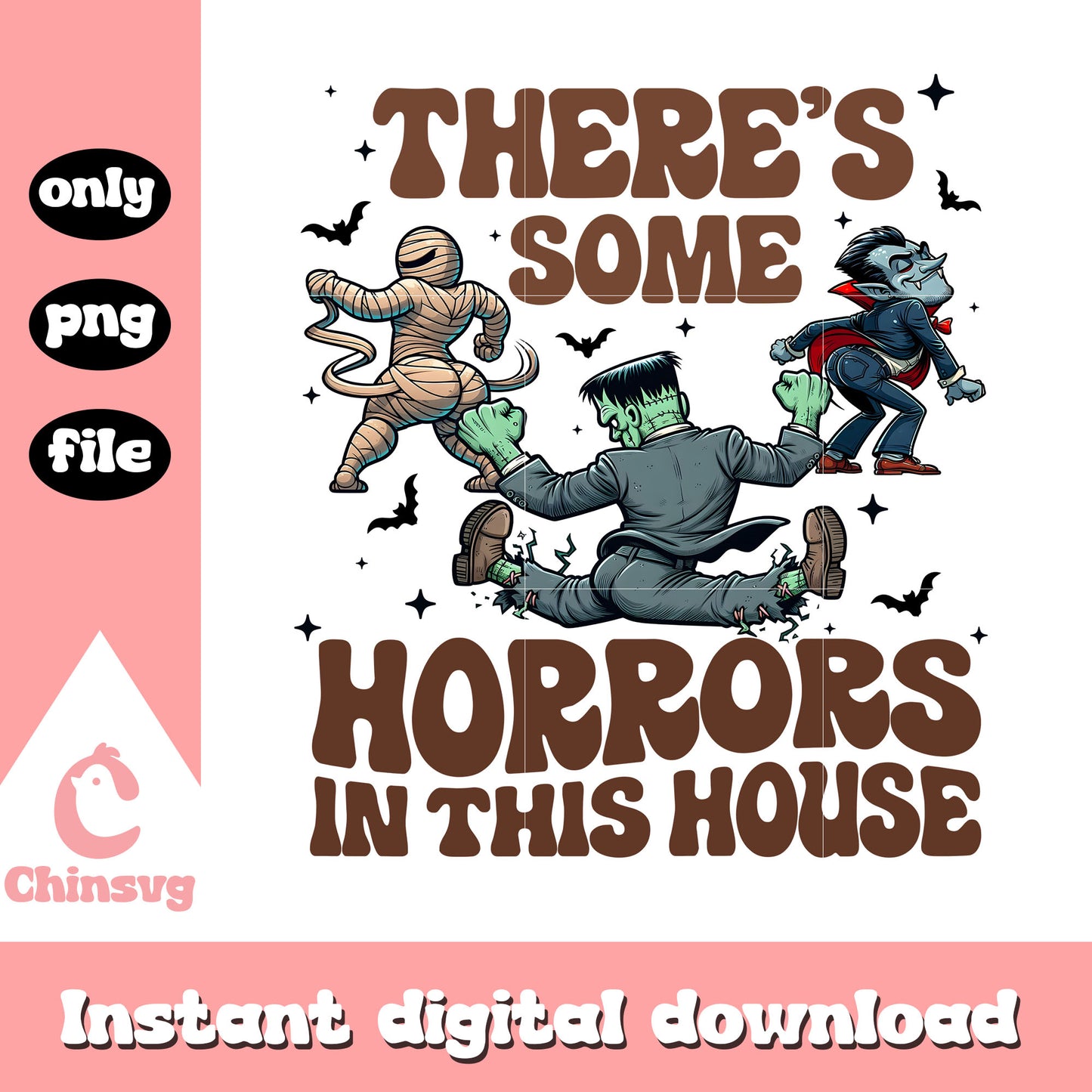 Frankenstein there's some horrors in this house png, horror png