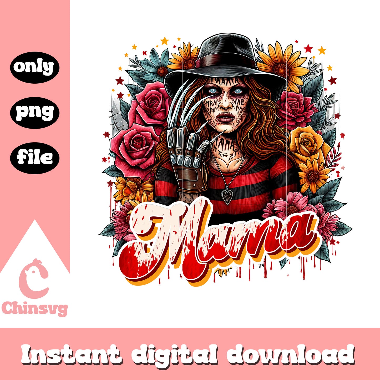 Freddy Krueger mama png, mama png, horror characters png