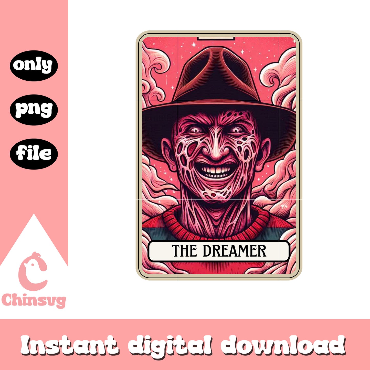 Freddy krueger the dreamer png, horror halloween png