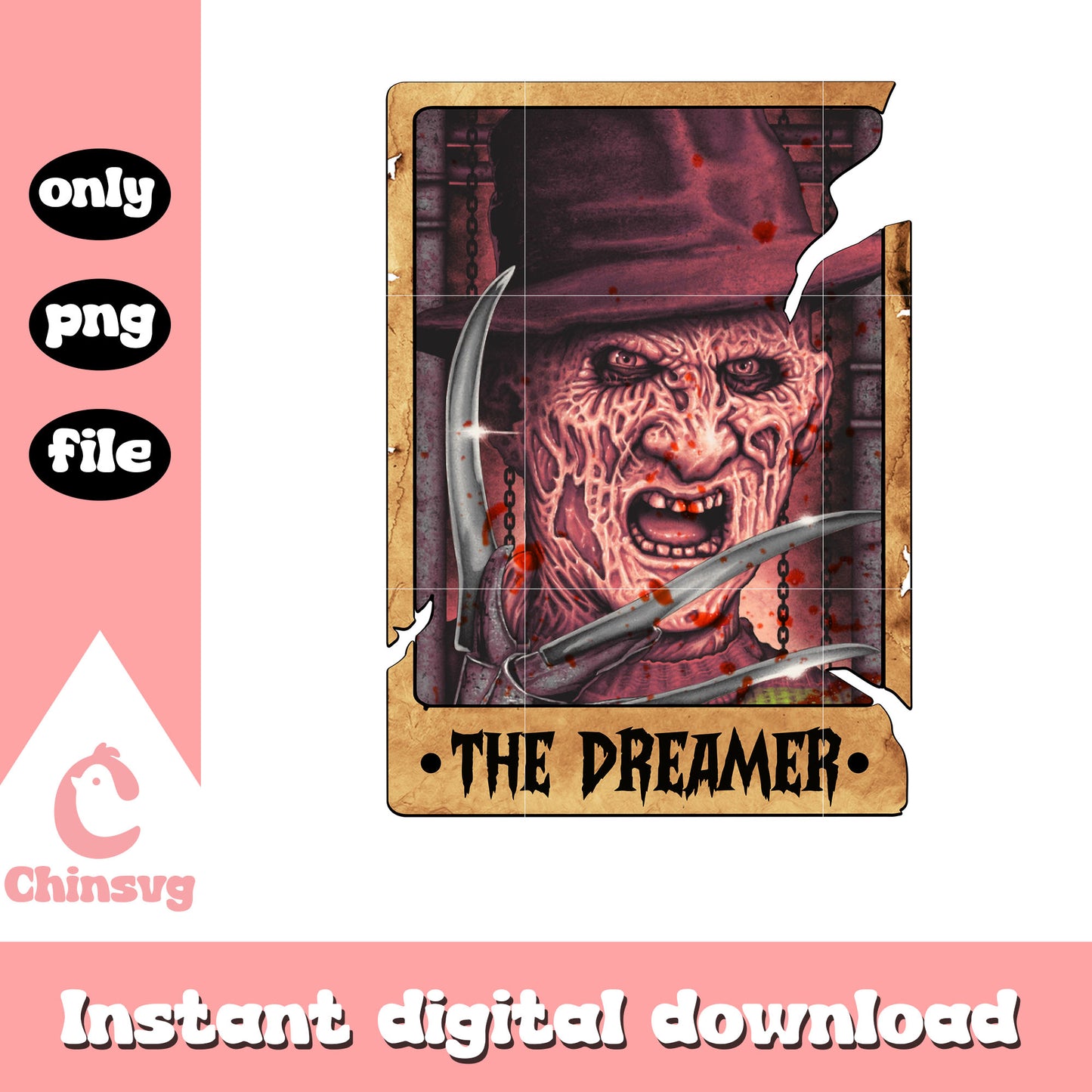 Freddy krueger the dreamer png, horror movie png