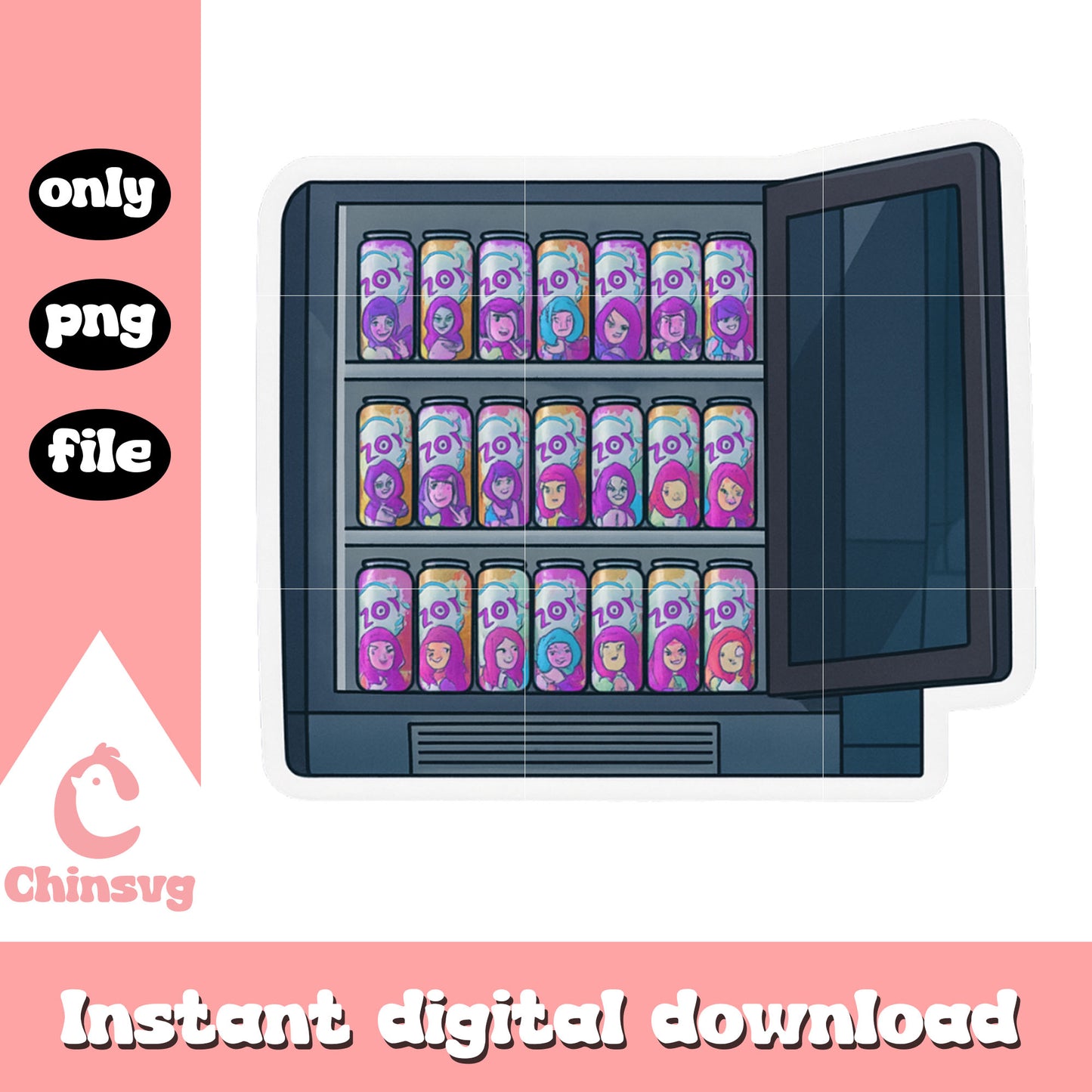 Fridge soda kpop demon hunters png, kpop demon hunters movie png