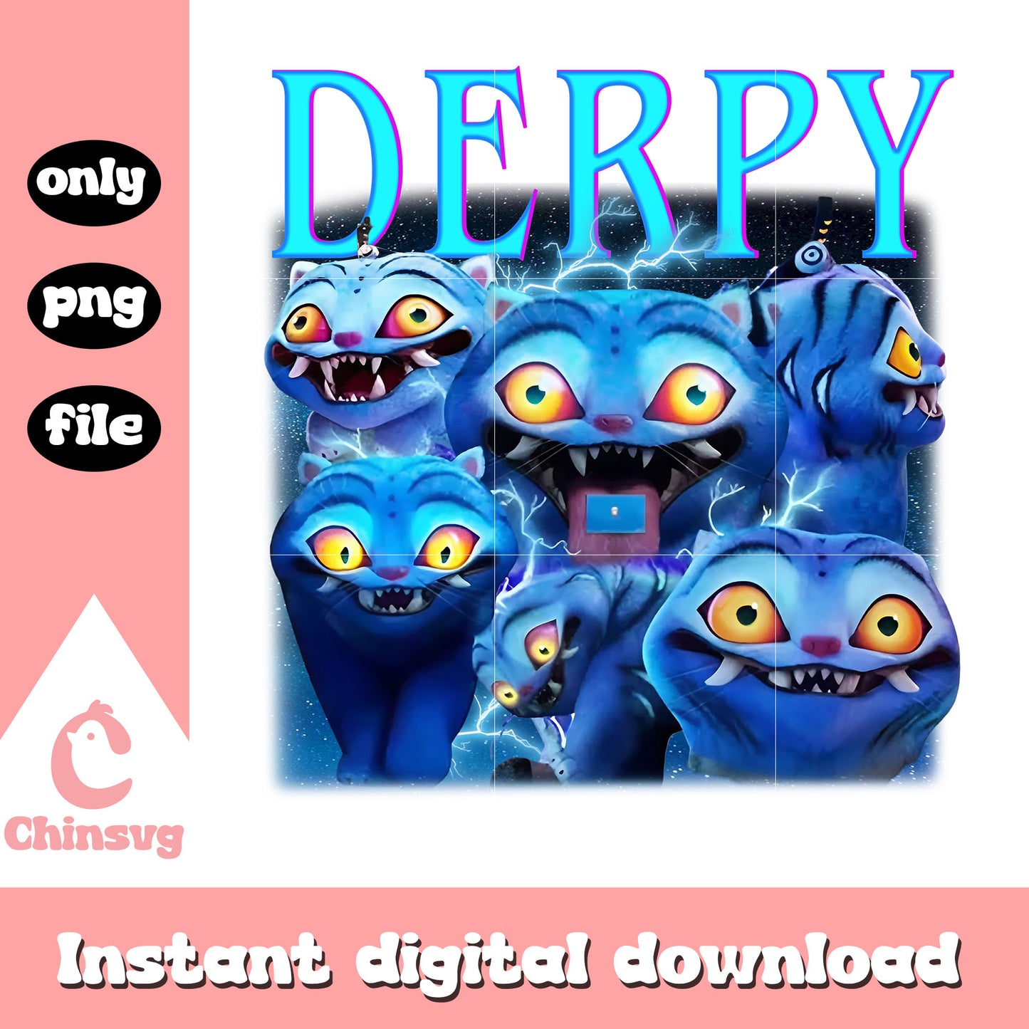 Funny derpy tiger character png, kpop demon hunters tiger png