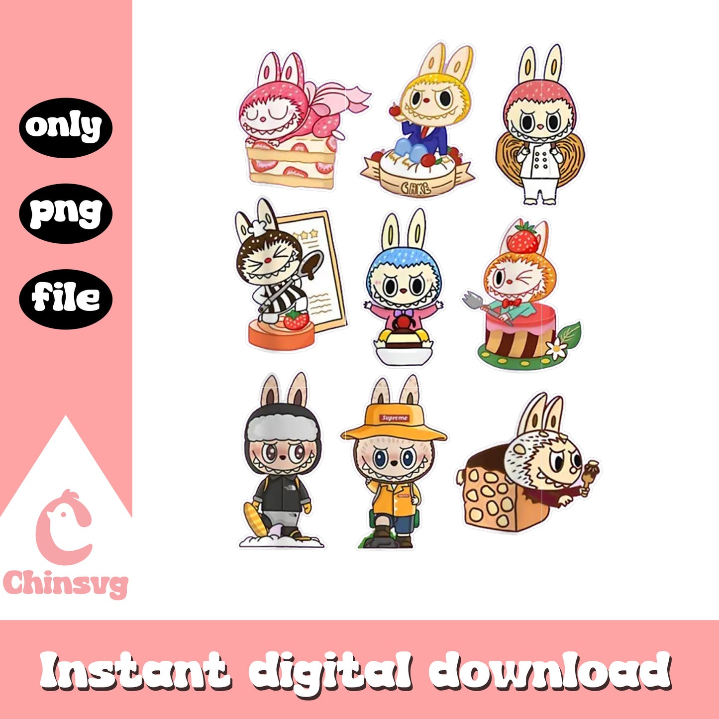 Funny labubu lover cute boys men design png, labubu decor png