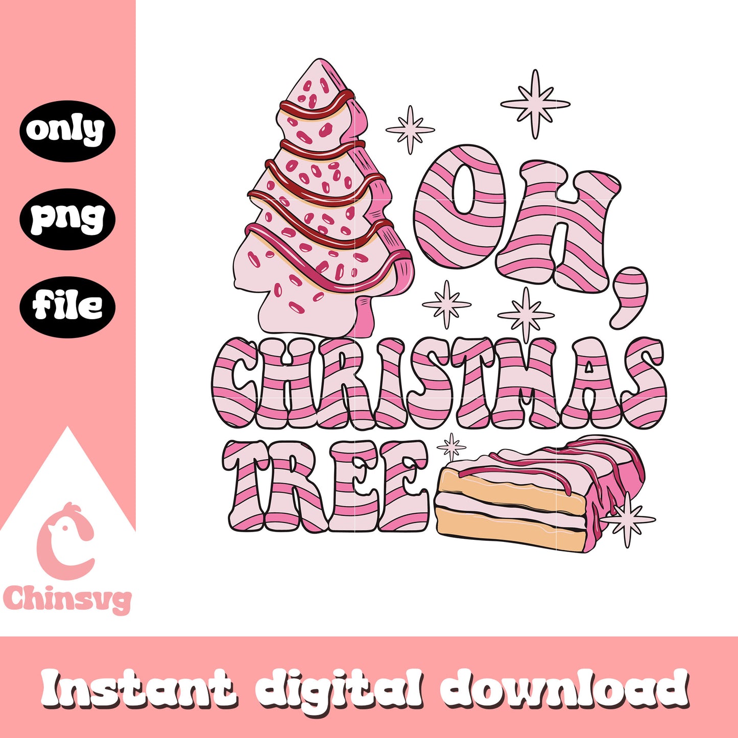 Funny pink cake oh christmas tree png, chritmas trees png
