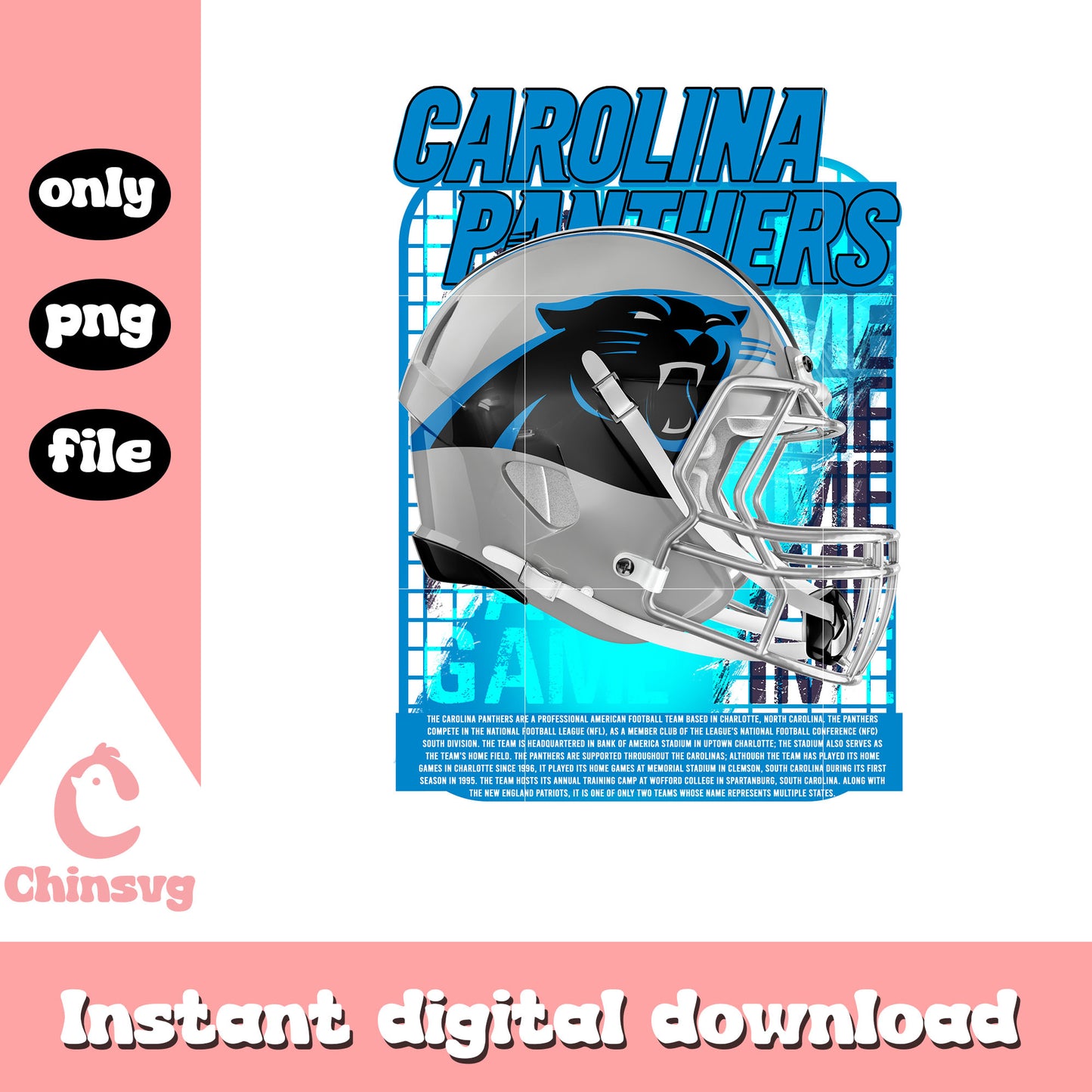 Game time carolina panthers png, carolina panthers nfl png
