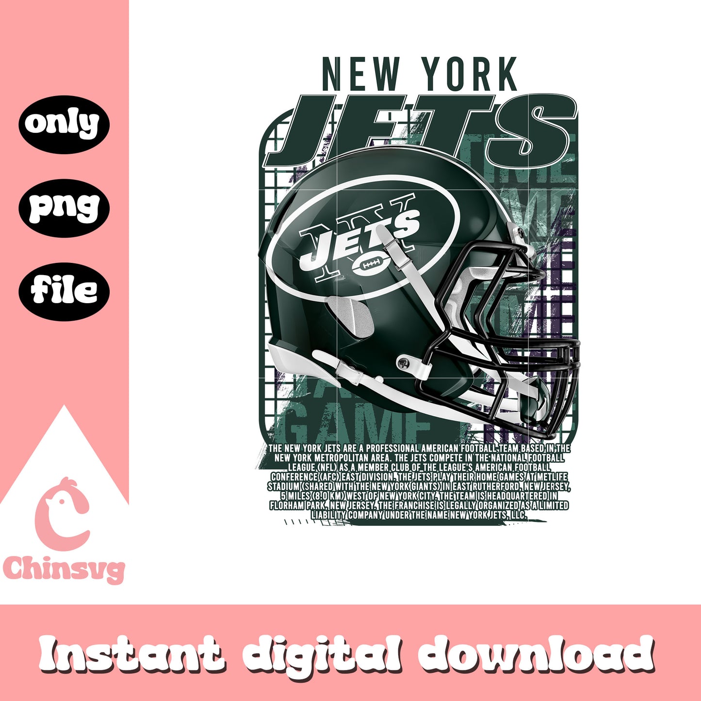Game time football jets png, new york jets nfl png