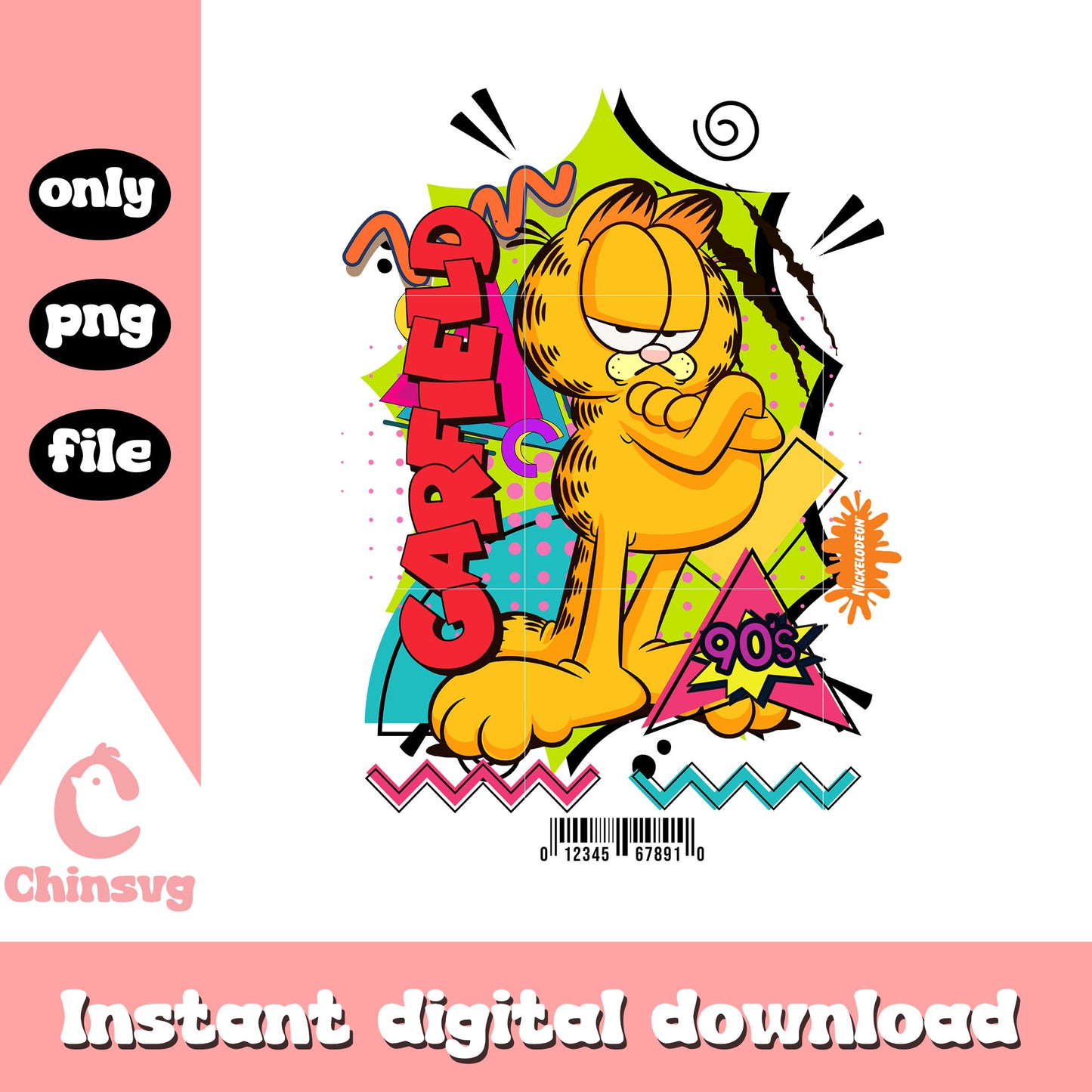 Garfield 90s character design png, garfield cartoon png