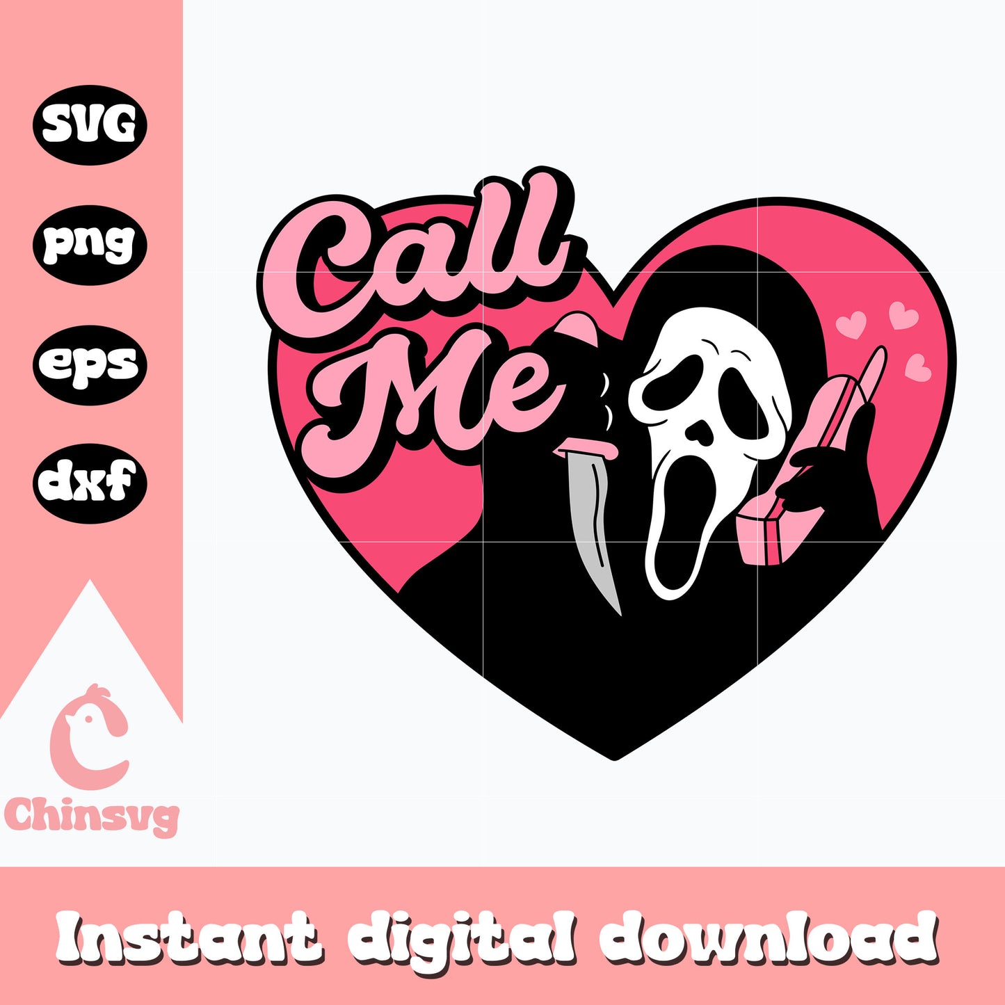 Ghost face call me svg, ghost face svg, valentine svg