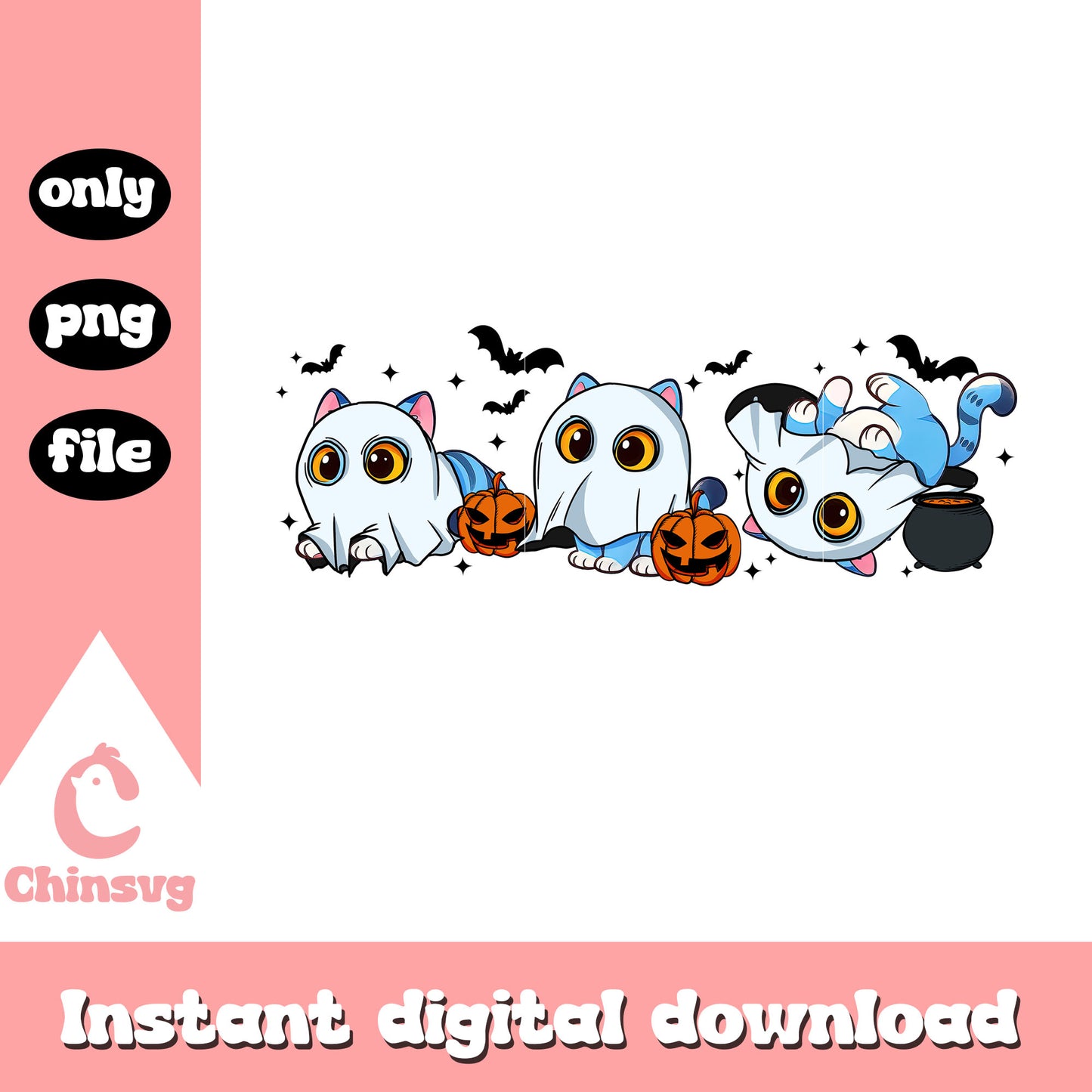 Ghost derpy tiger costume png, happy halloween png