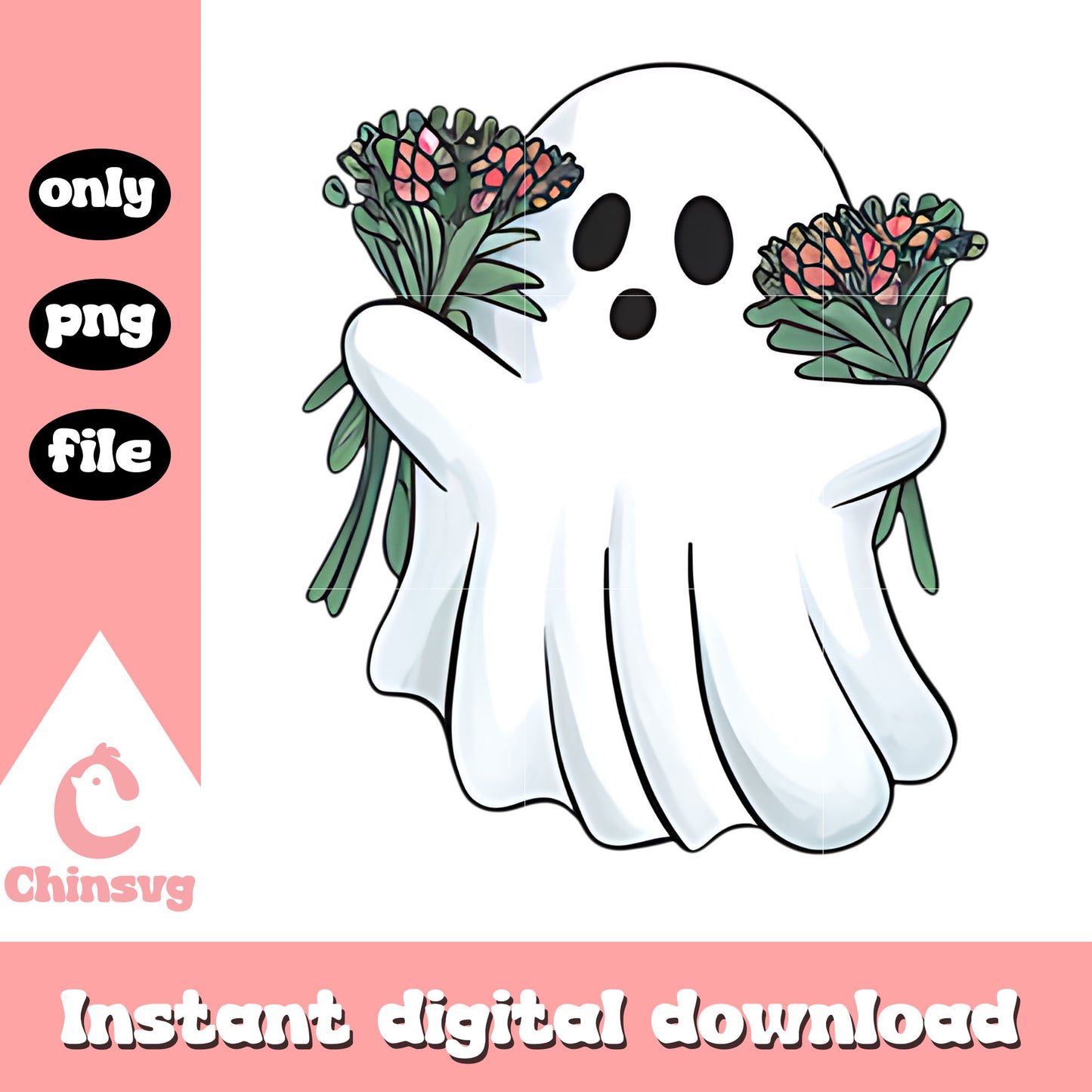 Ghostface floral design png, ghostface png, movies horror png