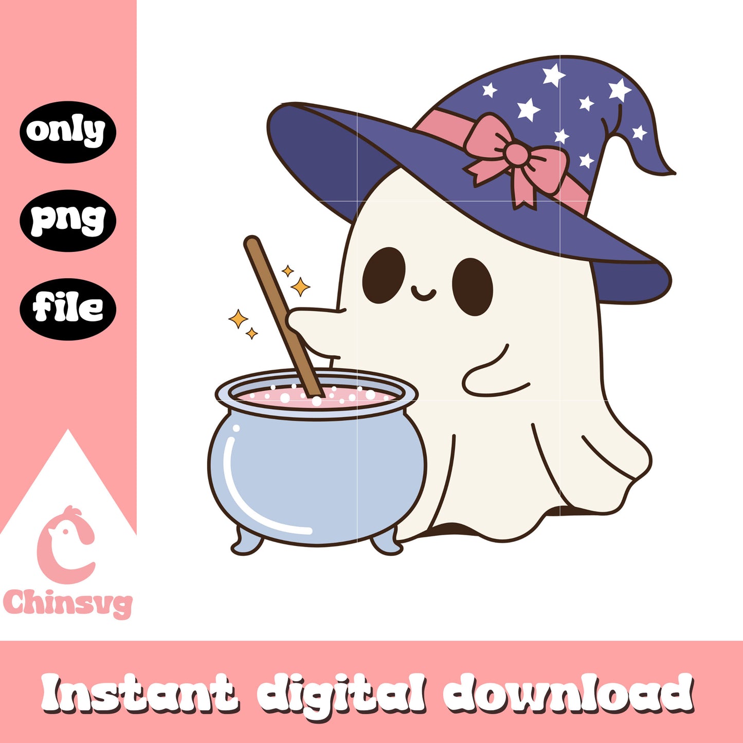 Ghost witch pison design png, halloween ghost costume png