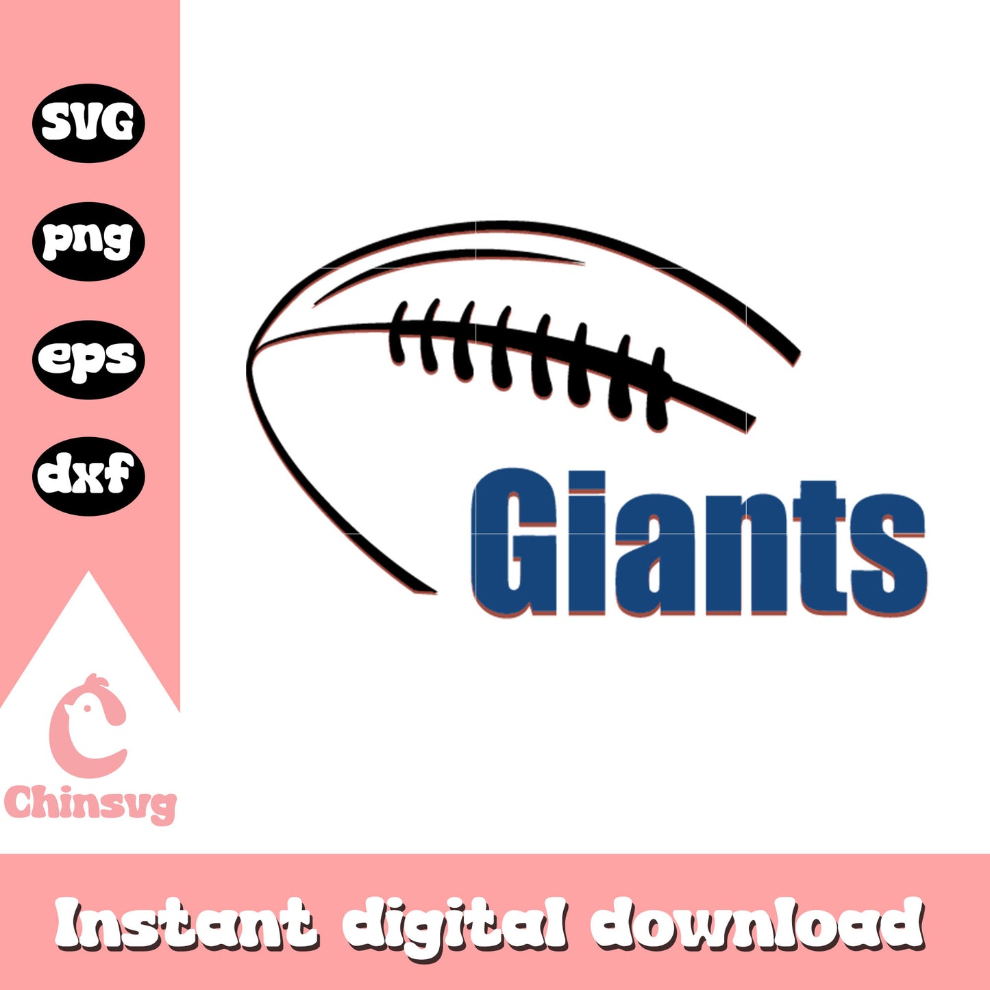 Giants nfl football team logo design svg, new york giants logo football svg