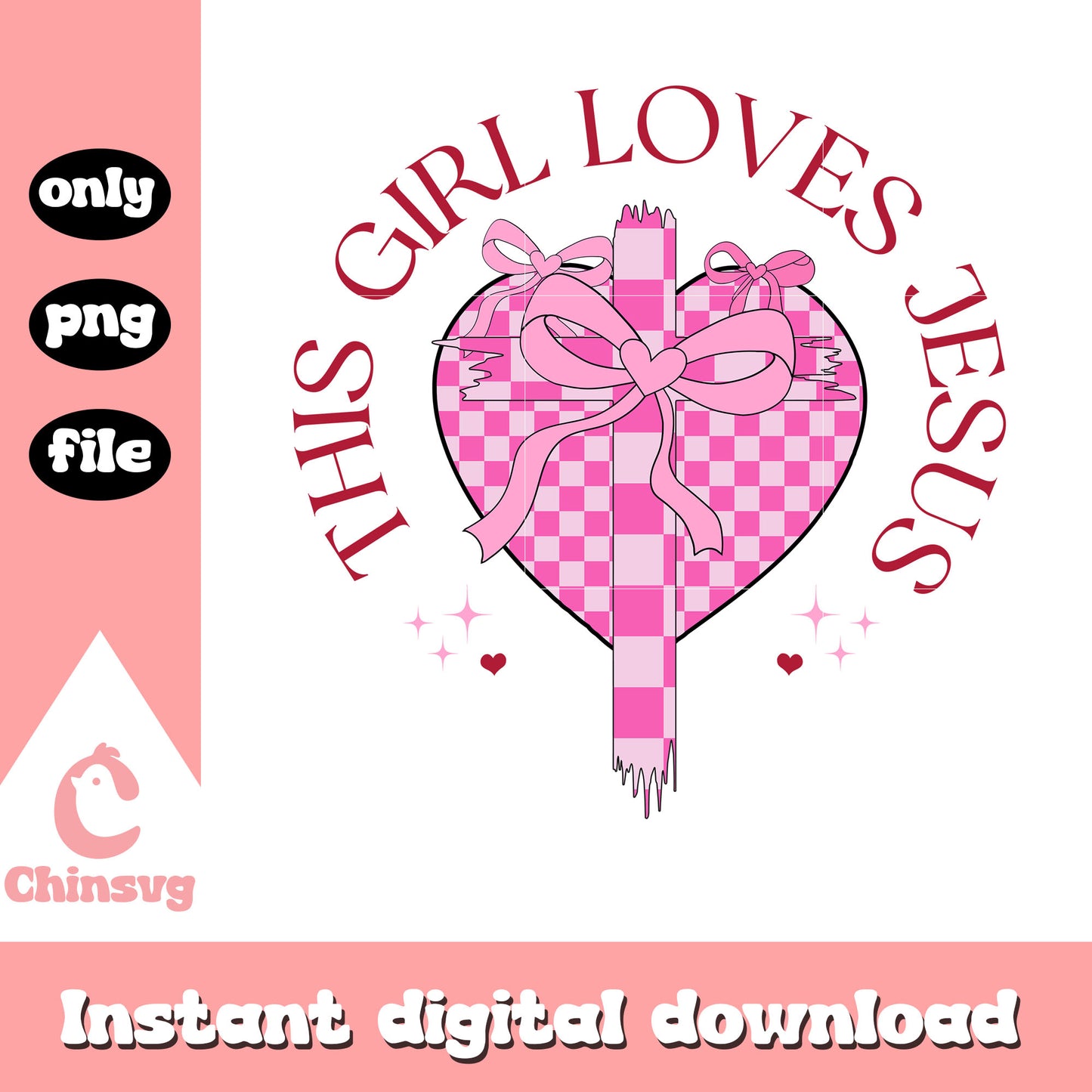 Girl love crro pink valentine png, design valentines day png