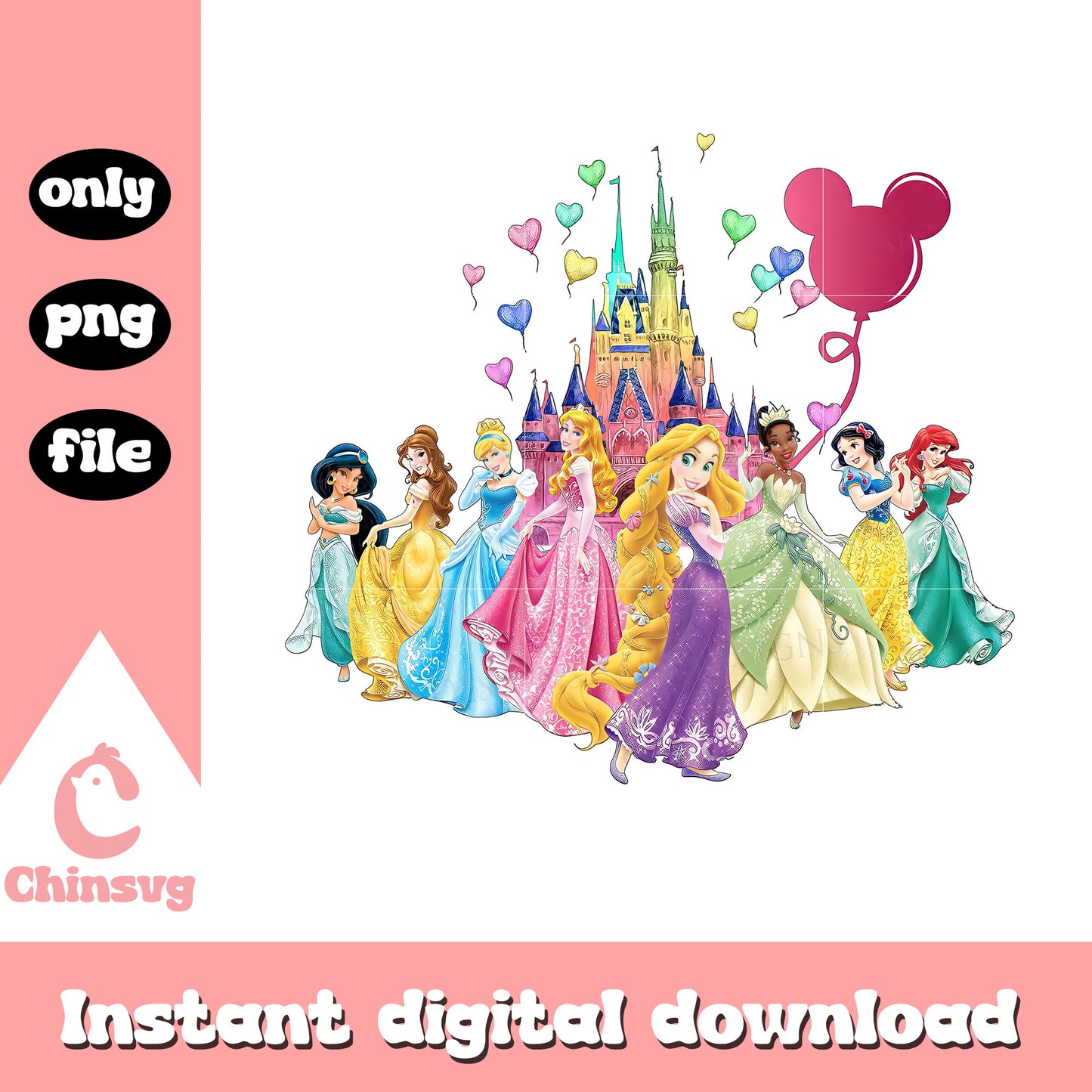 Glitter disney princess characters png, disney princess png