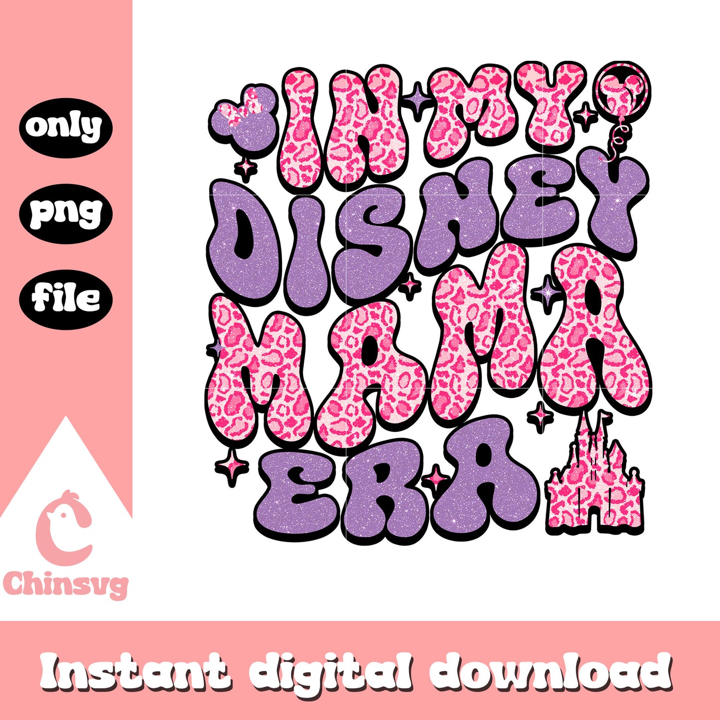 Glitter in my disney mama era png, disney mom png, mama png