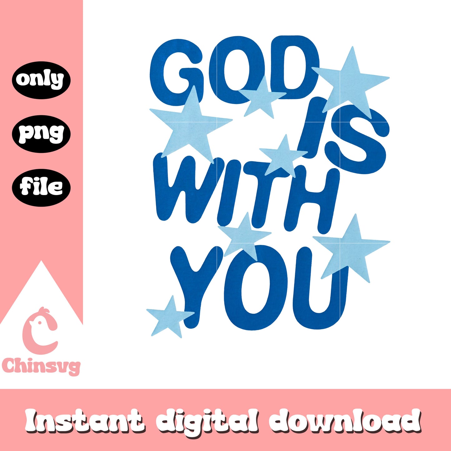God is with you design png