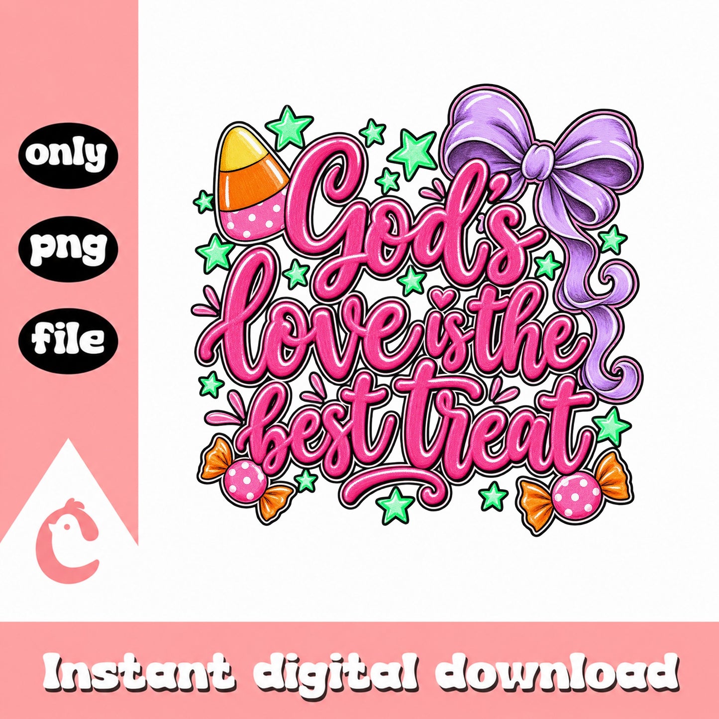 God's Love Is The Best Treat PNG, Halloween Candy Clipart, PNG