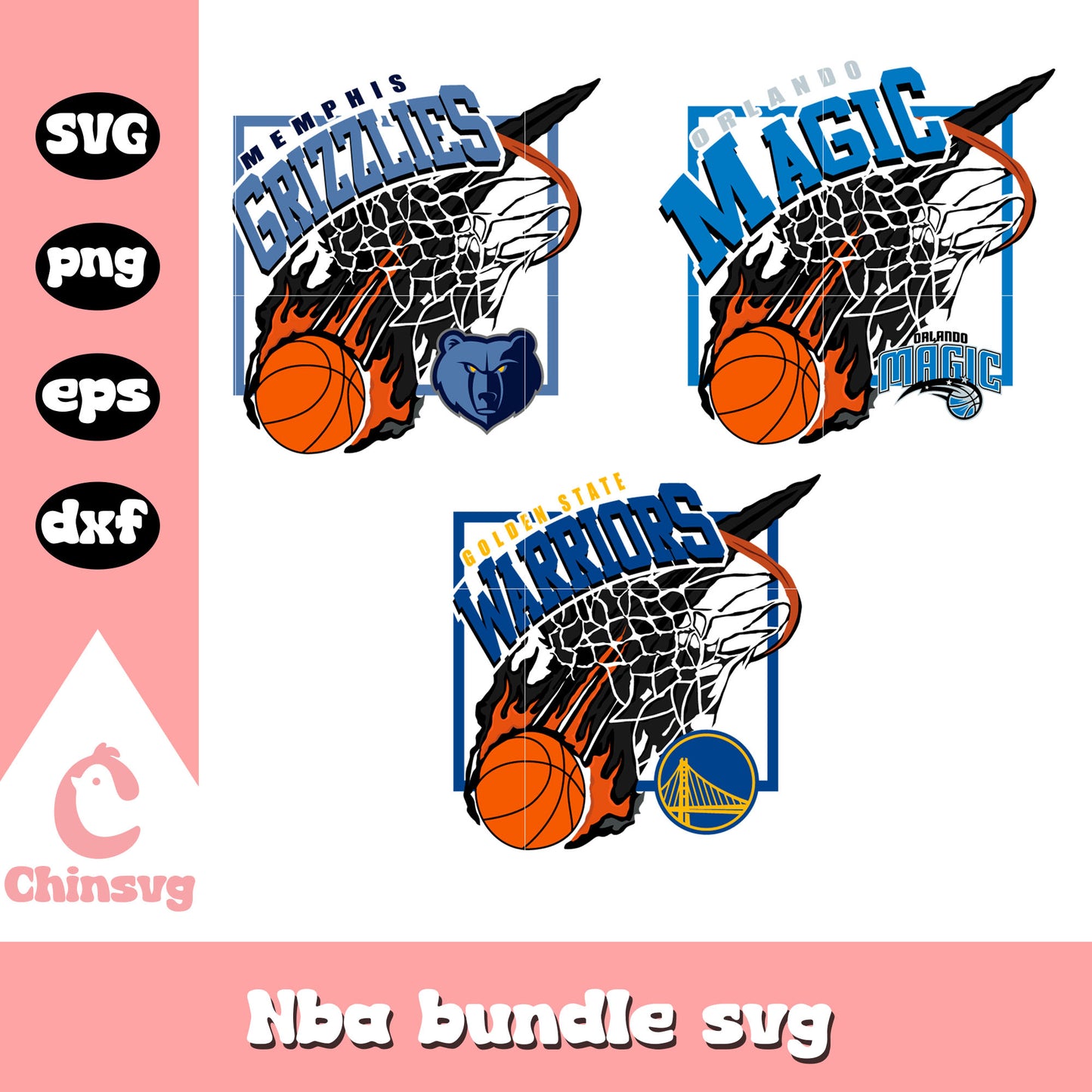 Golden State Warriors basketball bundle svg, nba logo svg