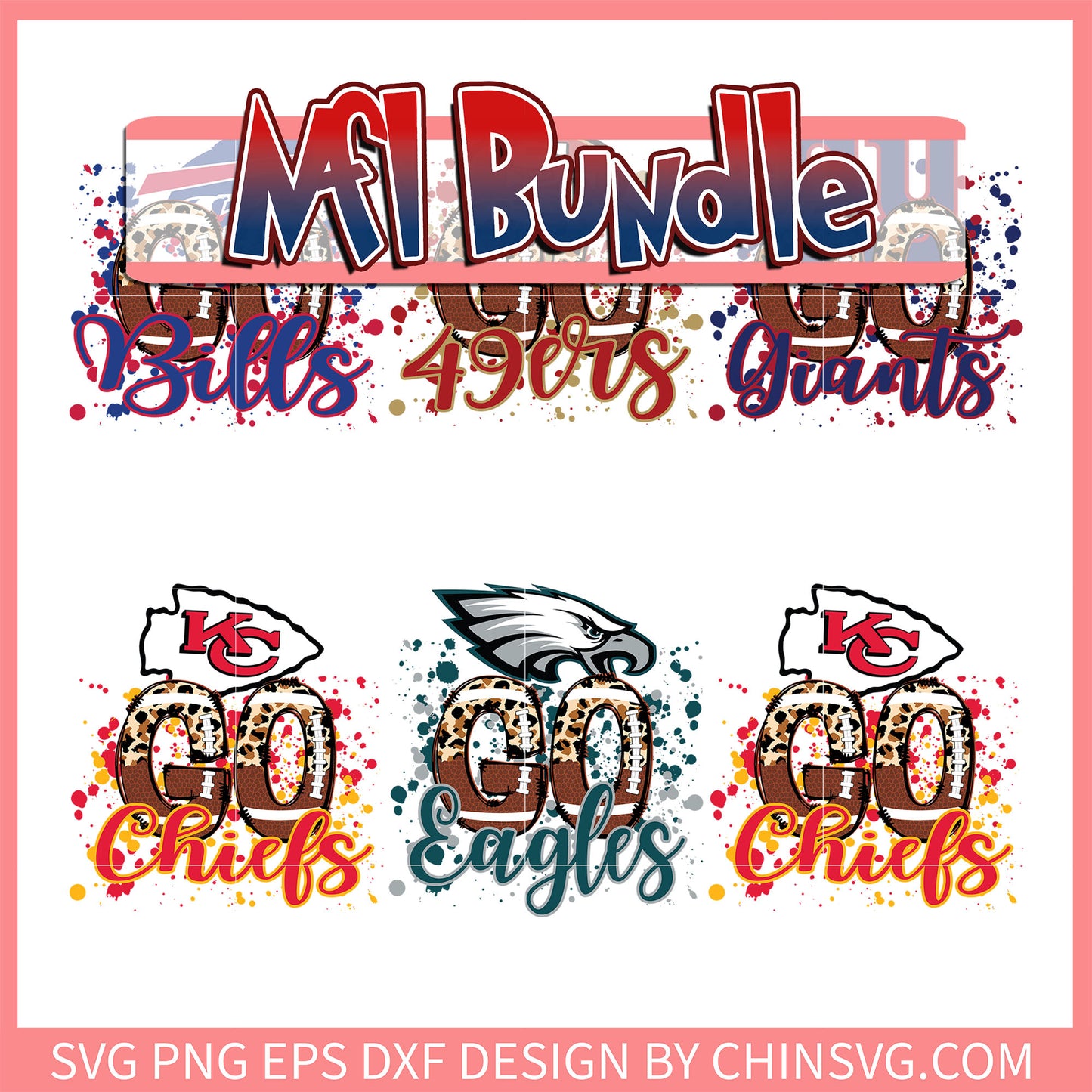 Go nfl teams logo bundle svg, nfl standings 2024 svg