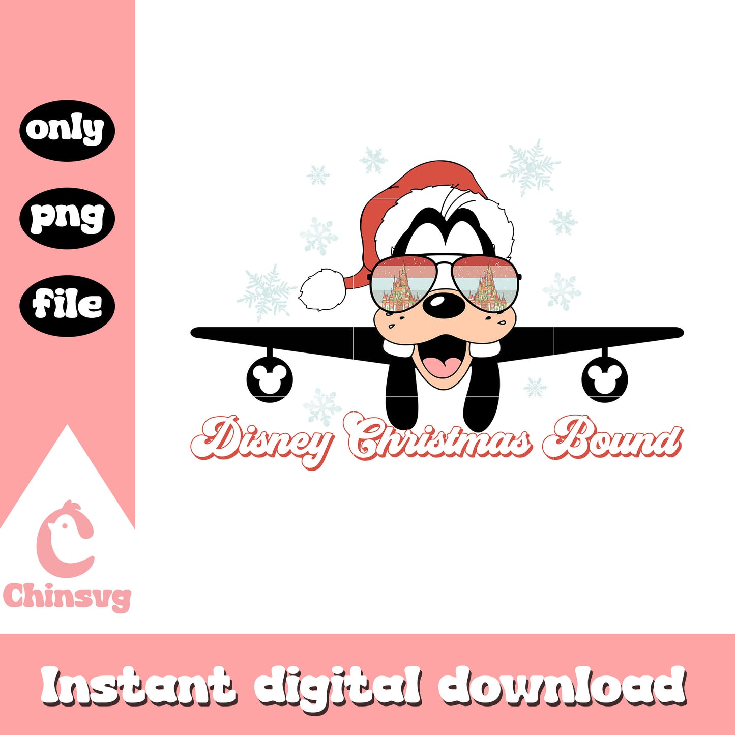 Goofy disney christmas nound png, disney goofy png