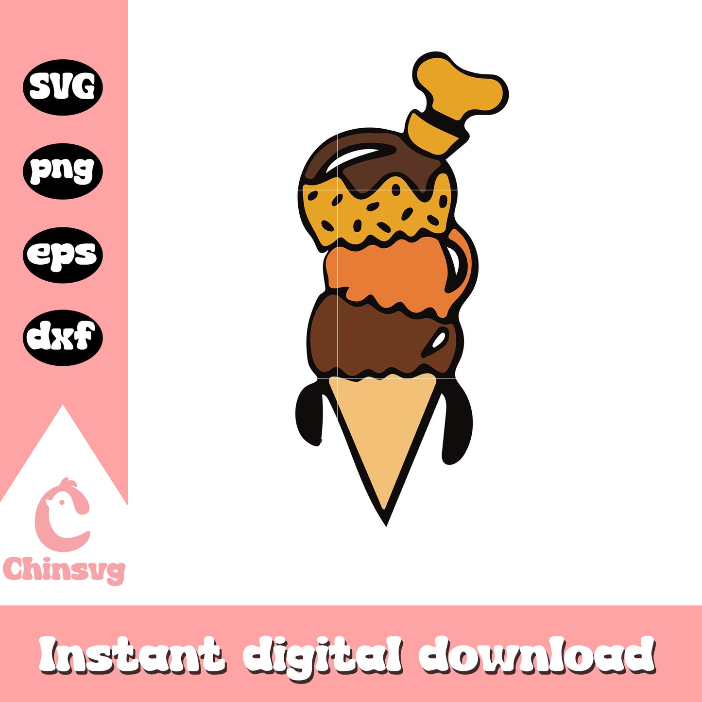 Goofy dog ice cream svg, goofy svg, disney characters goofy svg