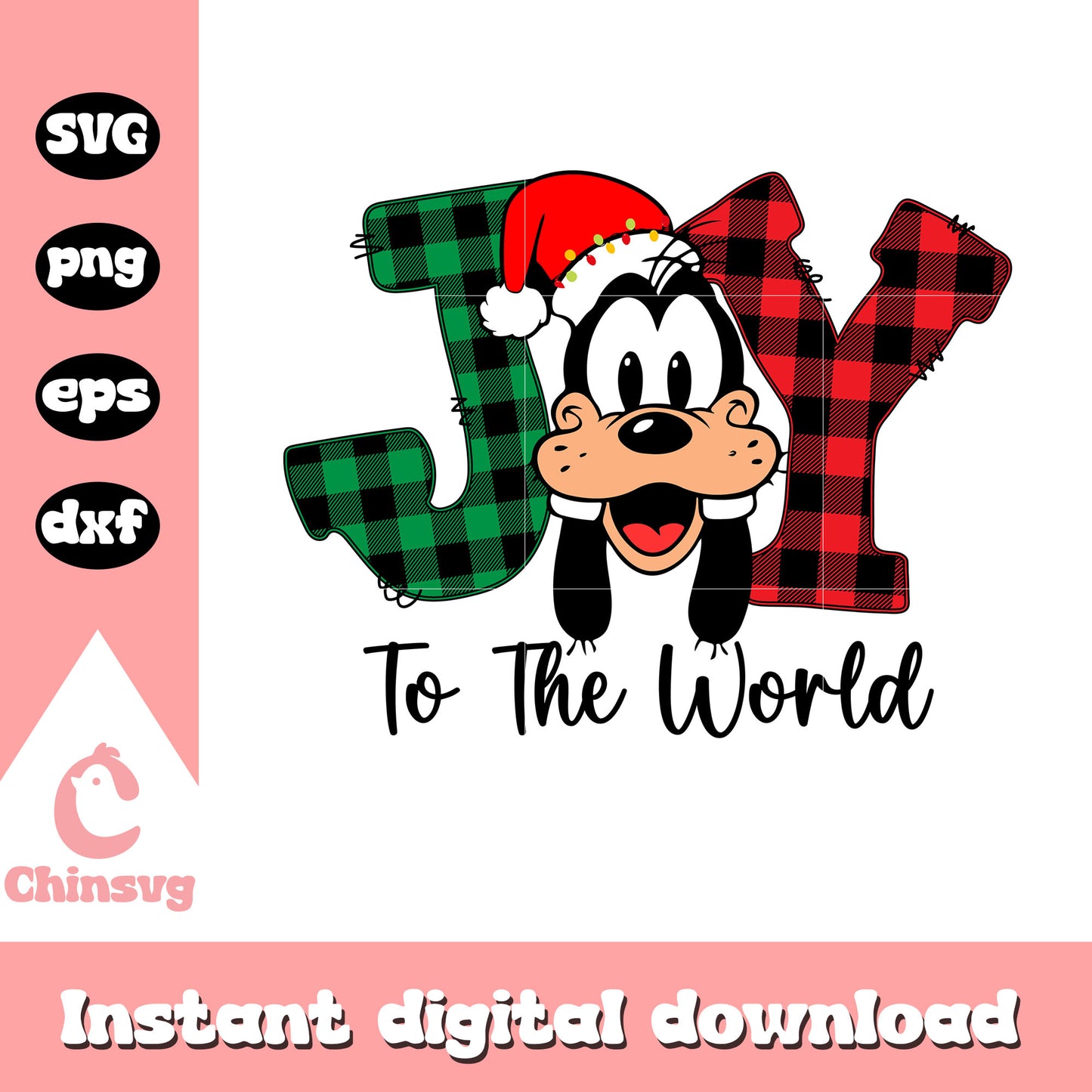 Goofy head joy to the world svg, merry christmas svg