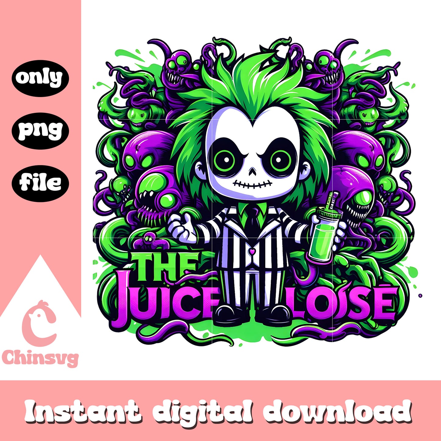 Graphic beetlejuice chibi loose png, Graphic beetlejuice chibi png