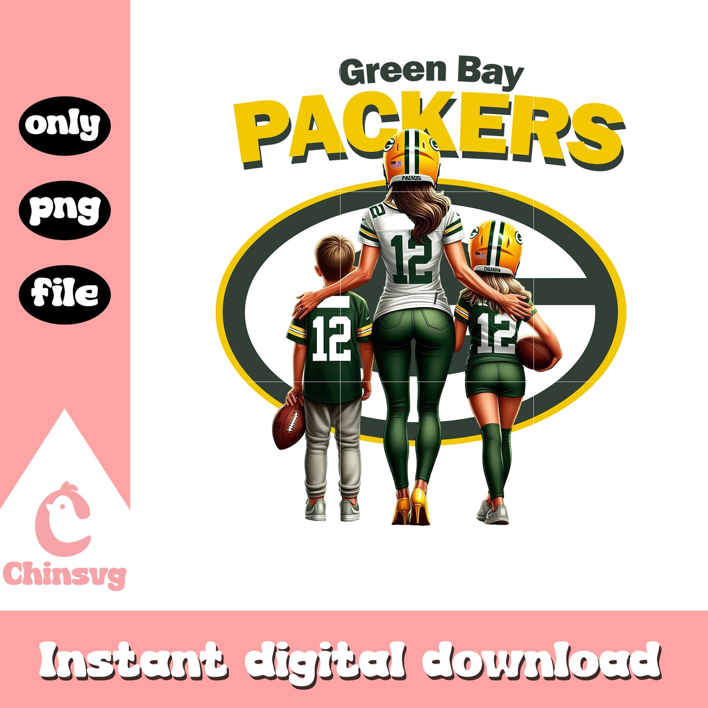 Green Bay Packers best mom ever png, Green Bay Packers logo png