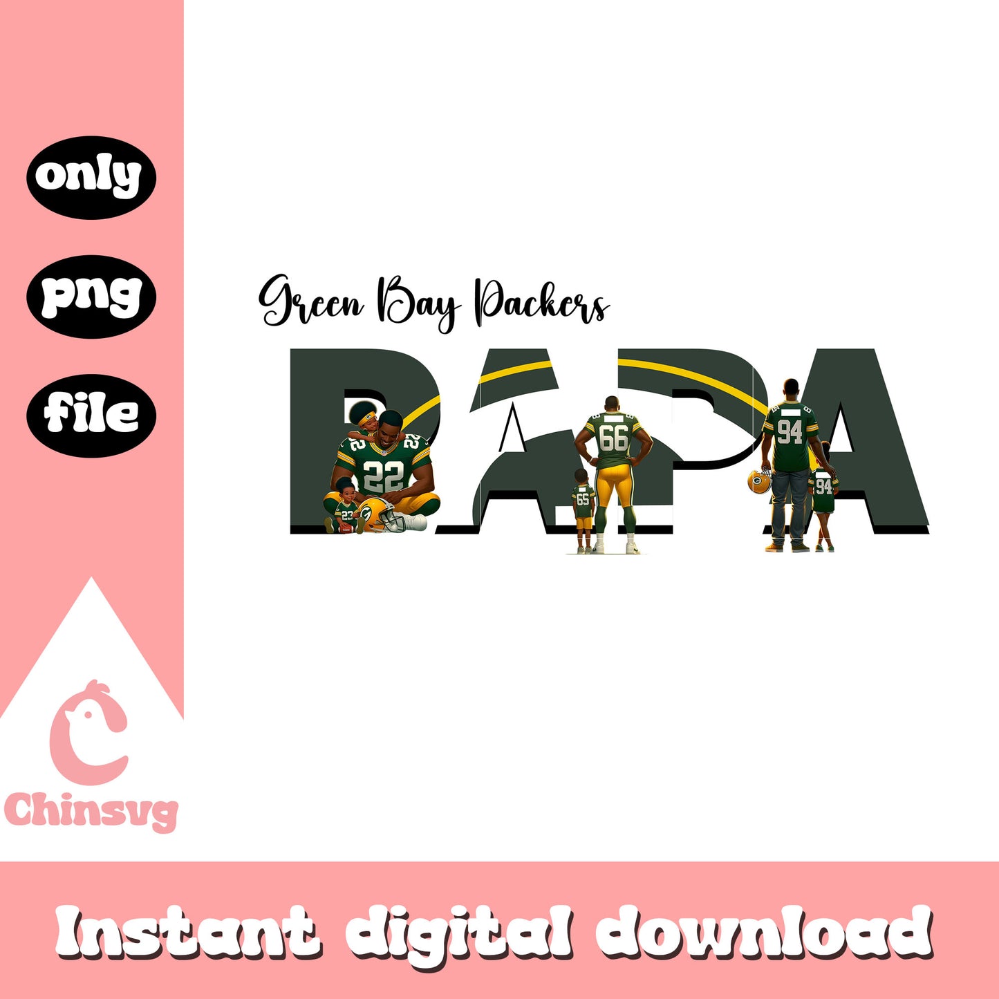 Green Bay Packers nl papa design png, nfl teams png