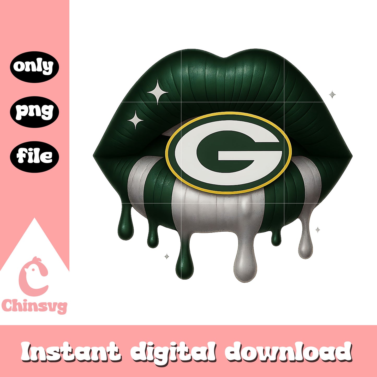 Green bay packers lips png, green bay packers logo png, nfl sport png